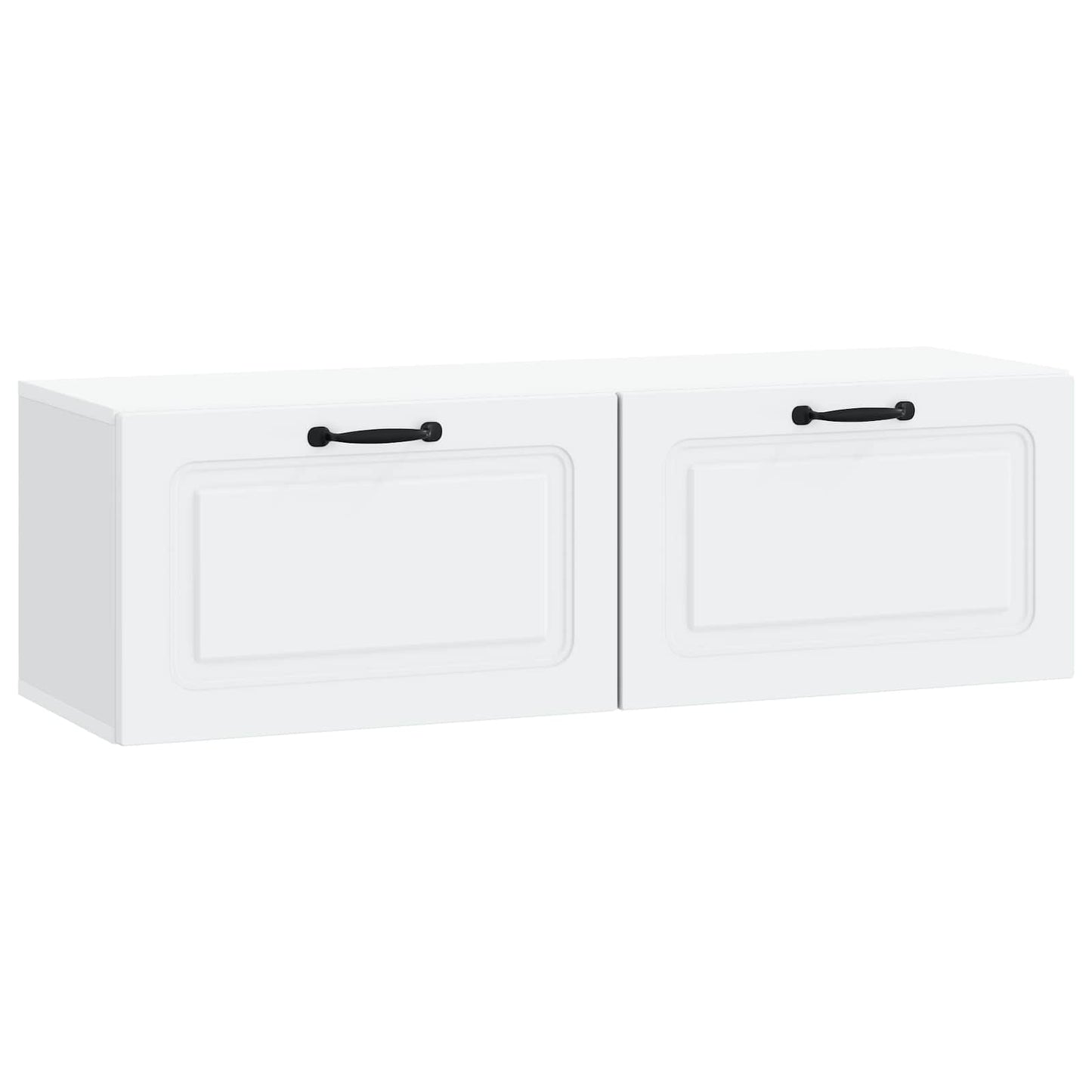 Wandbeugel TV-kast Wit 98 x 31 x 30 cm Bewerkt hout is nu te koop bij PeponiXL, paradijselijk wonen!