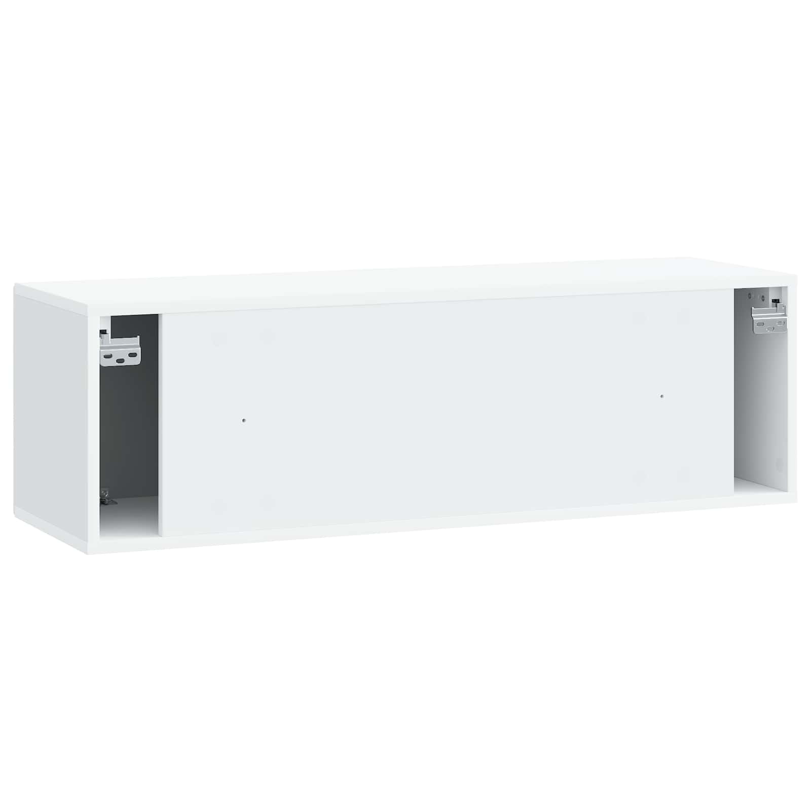Wandbeugel TV-kast Wit 98 x 31 x 30 cm Bewerkt hout is nu te koop bij PeponiXL, paradijselijk wonen!