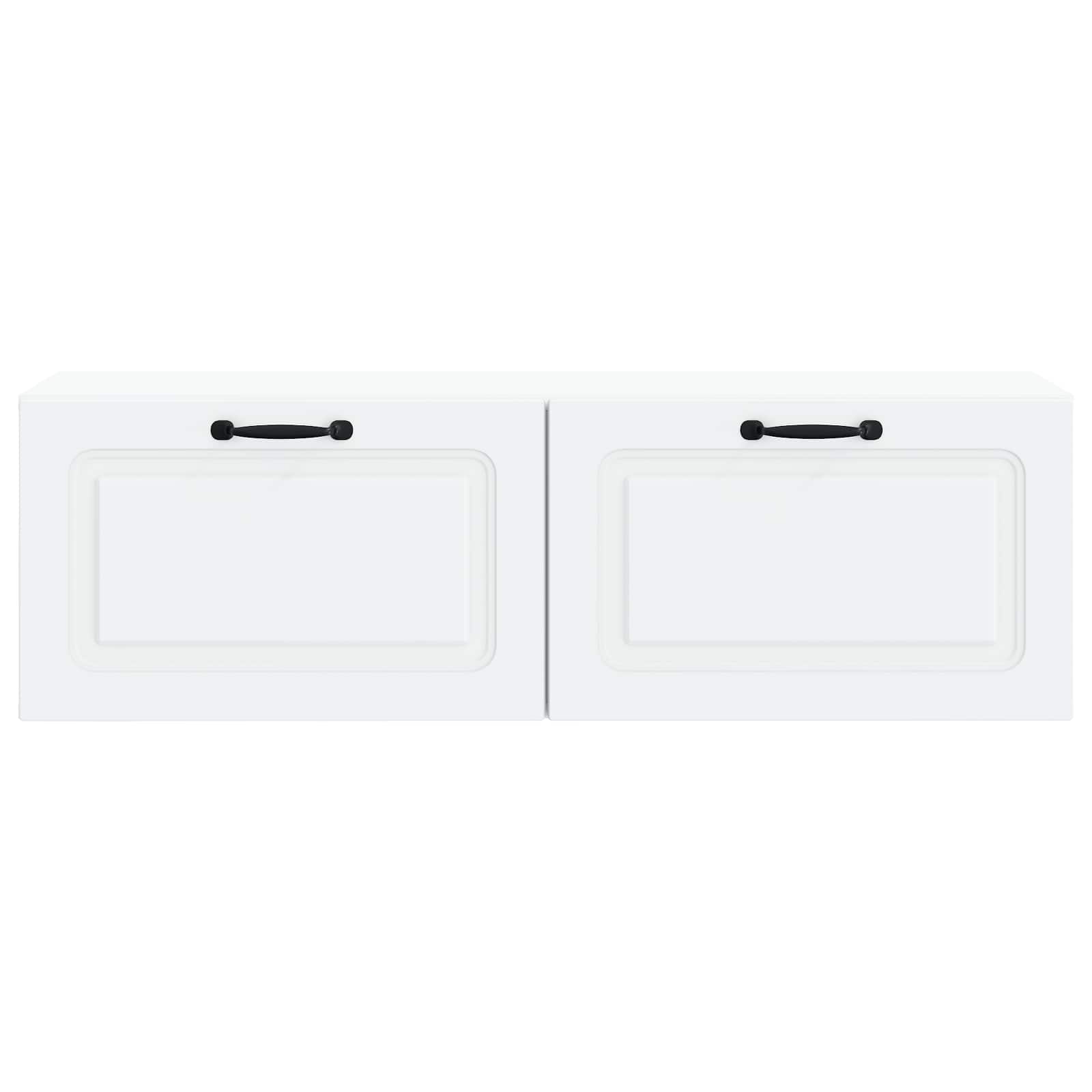 Wandbeugel TV-kast Wit 98 x 31 x 30 cm Bewerkt hout is nu te koop bij PeponiXL, paradijselijk wonen!