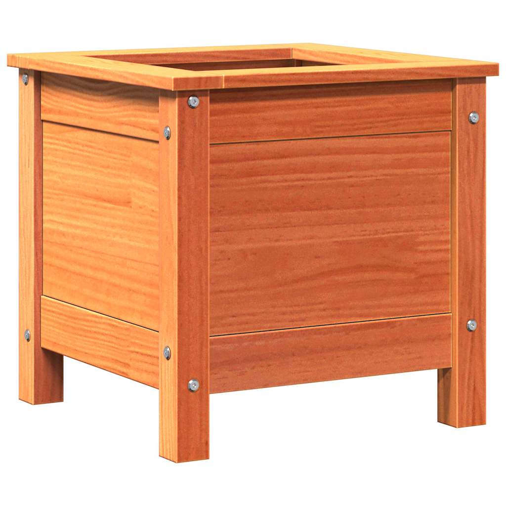 Tuin Bloempot Wasbruin 40 x 40 x 39 cm Massief grenenhout is nu te koop bij PeponiXL, paradijselijk wonen!