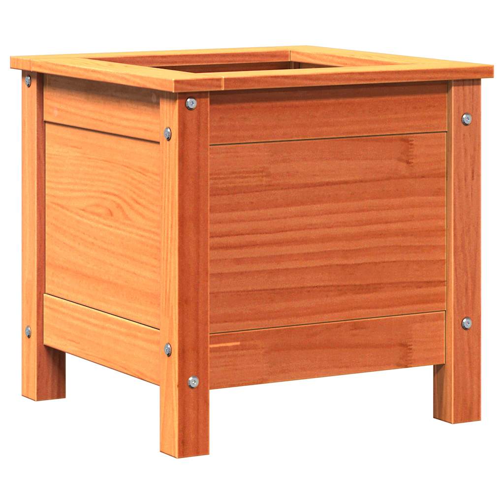 Tuin Bloempot Wasbruin 40 x 40 x 39 cm Massief grenenhout is nu te koop bij PeponiXL, paradijselijk wonen!