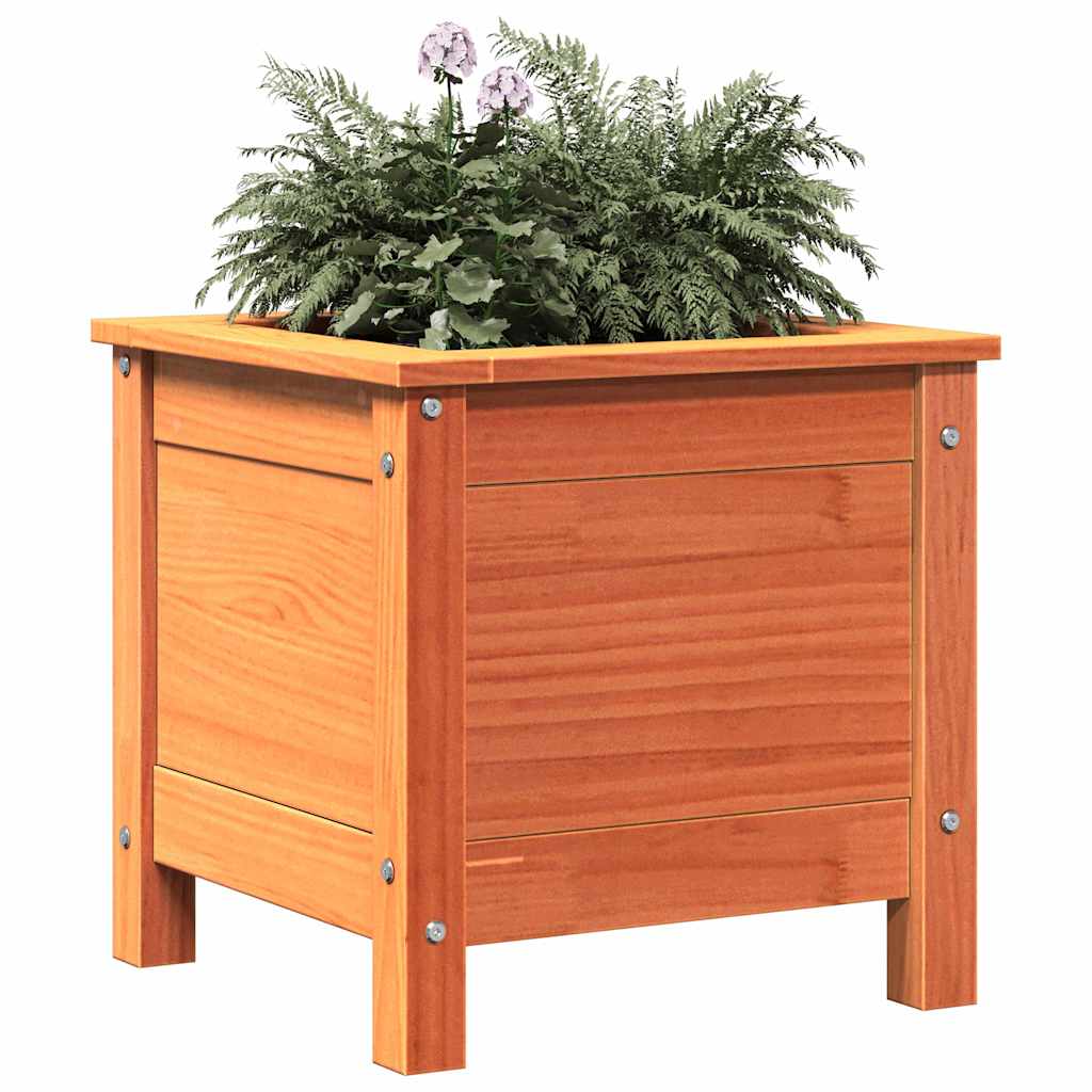 Tuin Bloempot Wasbruin 40 x 40 x 39 cm Massief grenenhout is nu te koop bij PeponiXL, paradijselijk wonen!