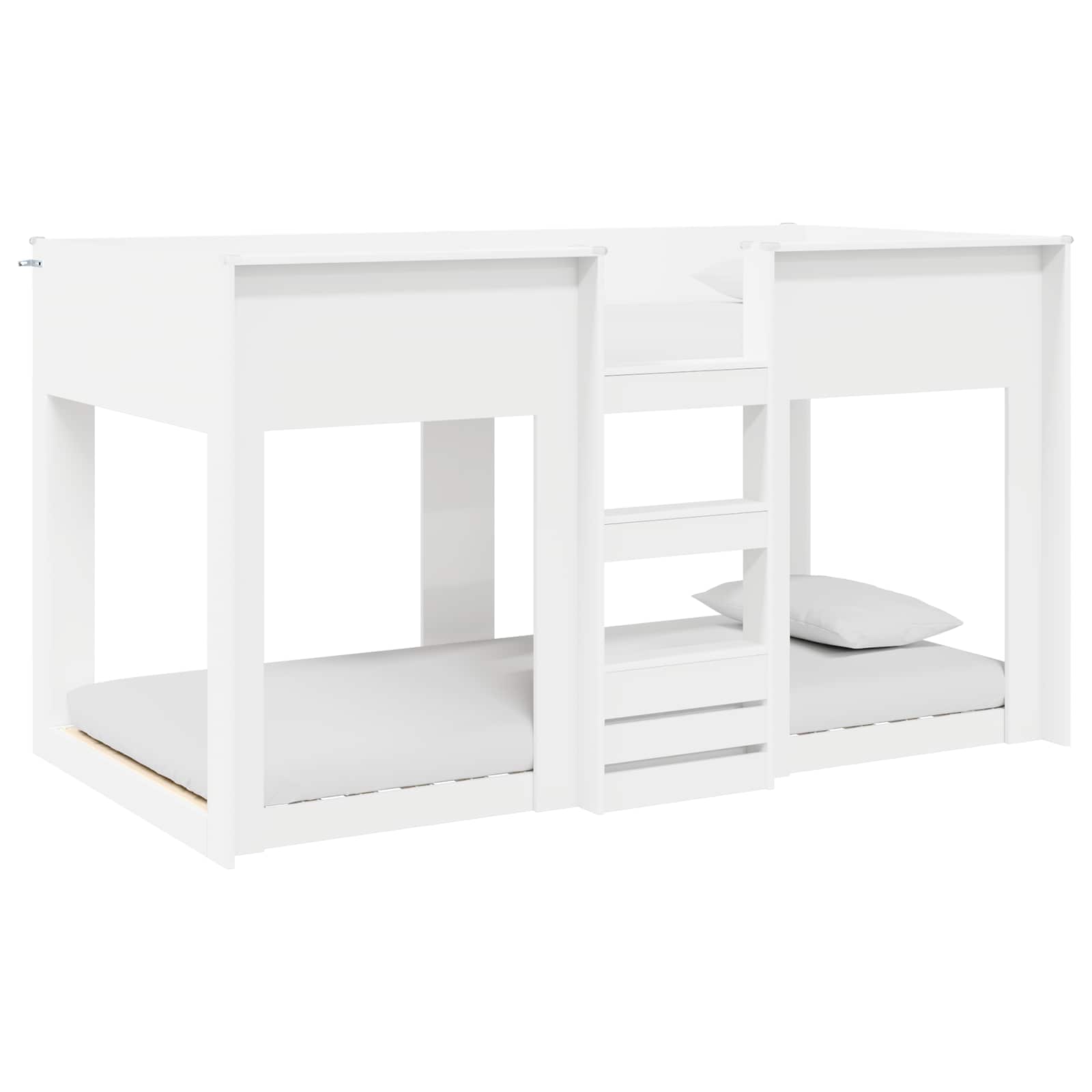Bunk Bed voor Kinderen Wit 100 x 200 cm Bewerkt hout is nu te koop bij PeponiXL, paradijselijk wonen!