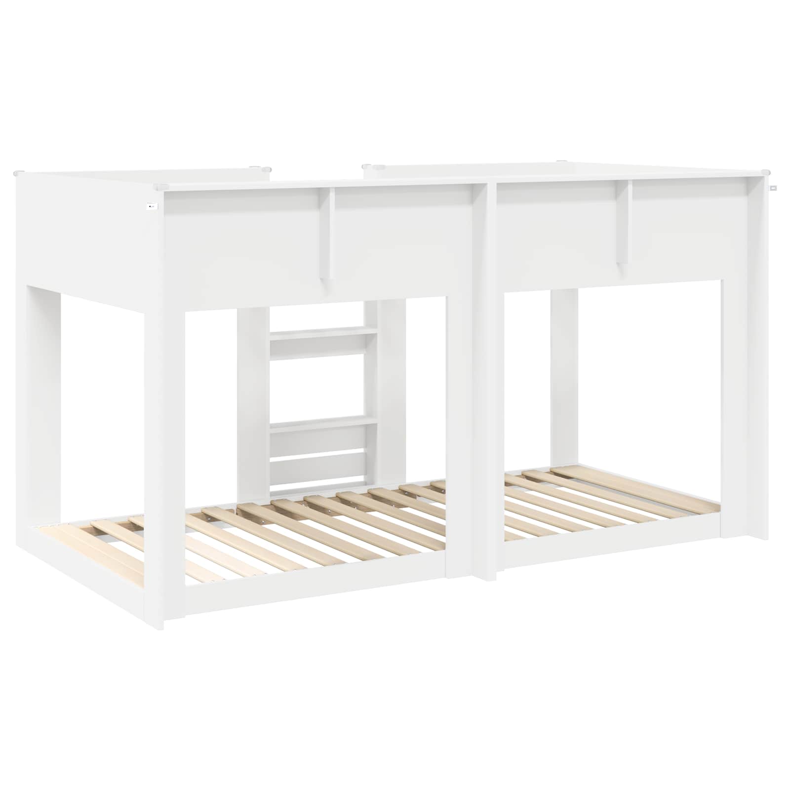 Bunk Bed voor Kinderen Wit 100 x 200 cm Bewerkt hout is nu te koop bij PeponiXL, paradijselijk wonen!