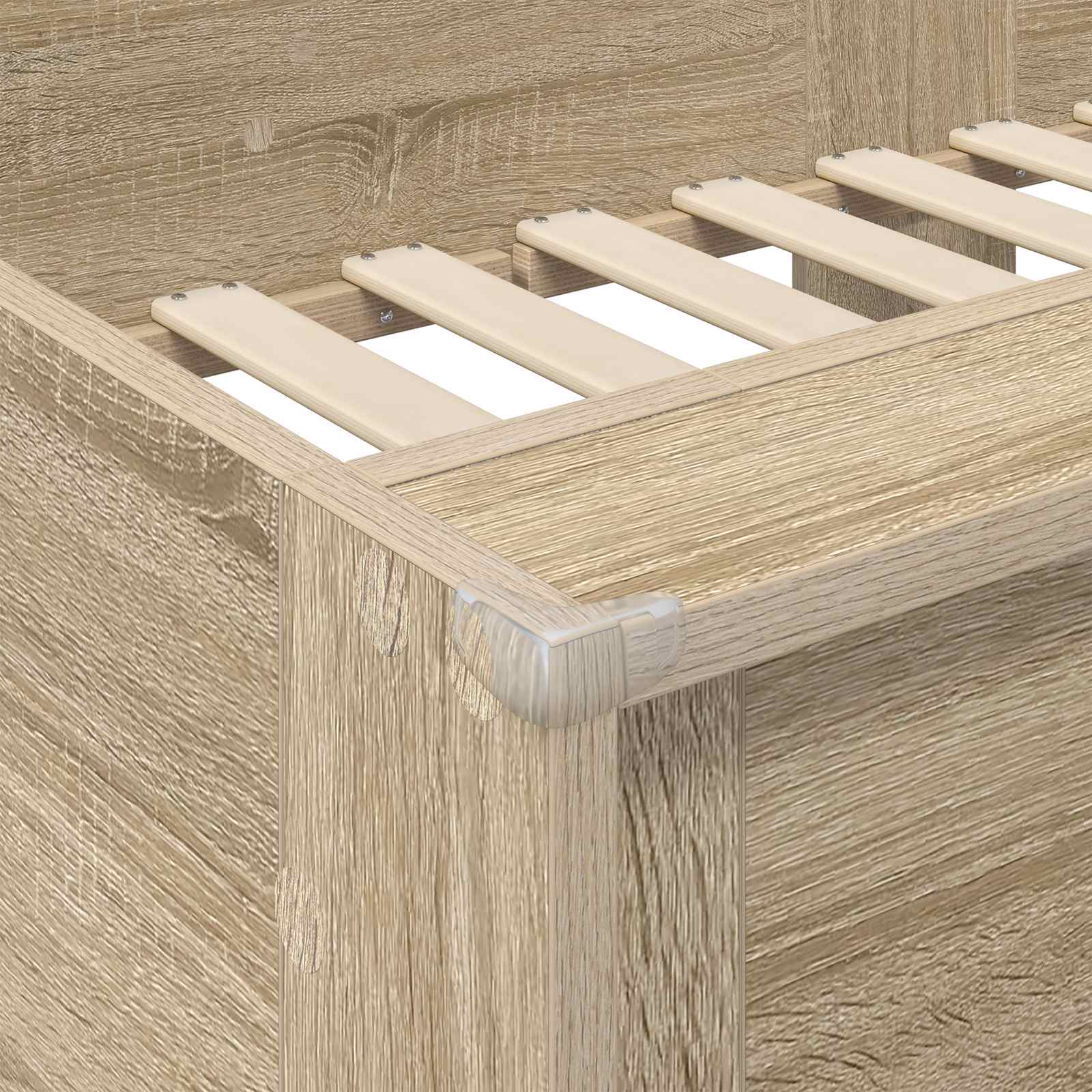 Bunk Bed voor Kinderen Sonoma Eiken 100 x 200 cm Bewerkt hout is nu te koop bij PeponiXL, paradijselijk wonen!