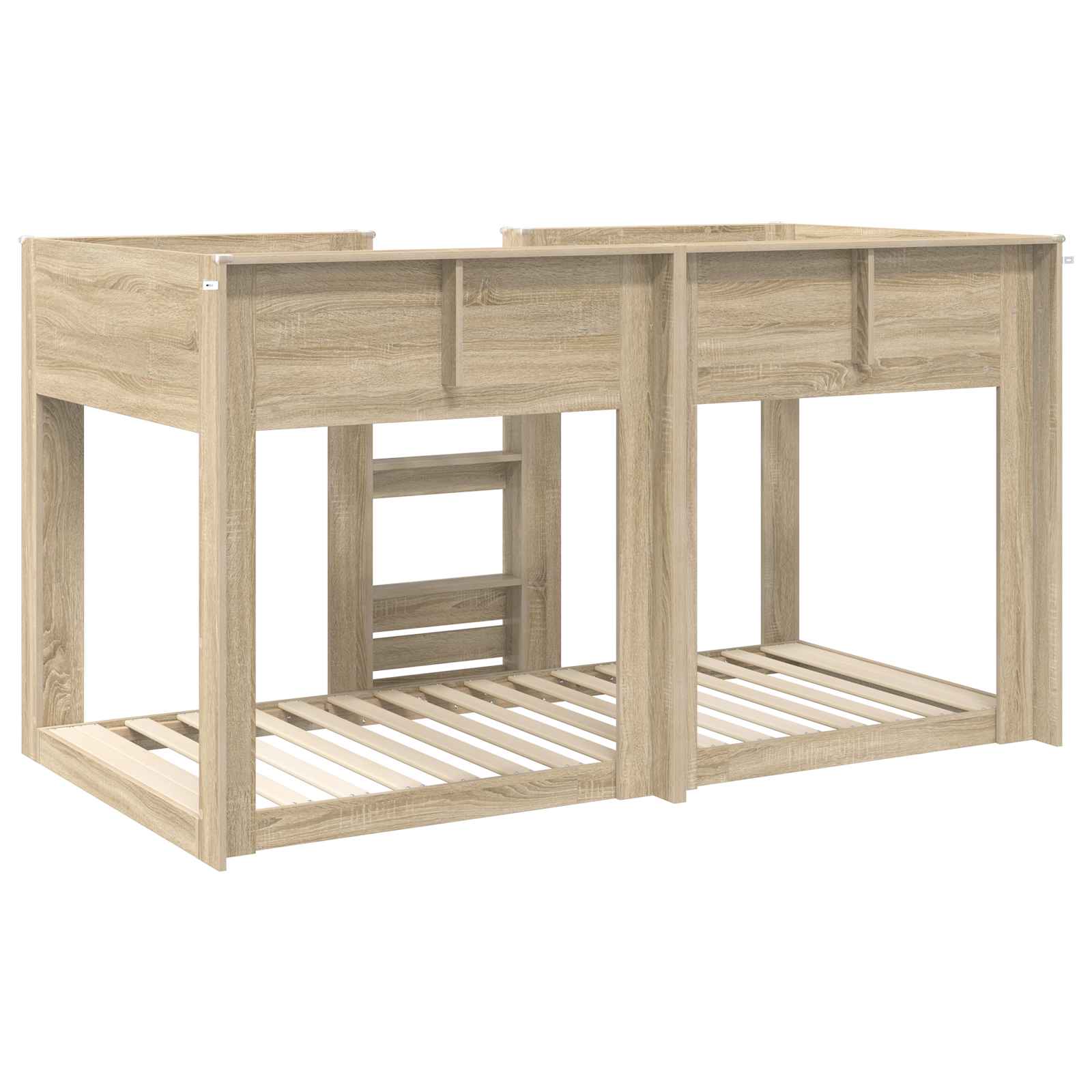 Bunk Bed voor Kinderen Sonoma Eiken 100 x 200 cm Bewerkt hout is nu te koop bij PeponiXL, paradijselijk wonen!