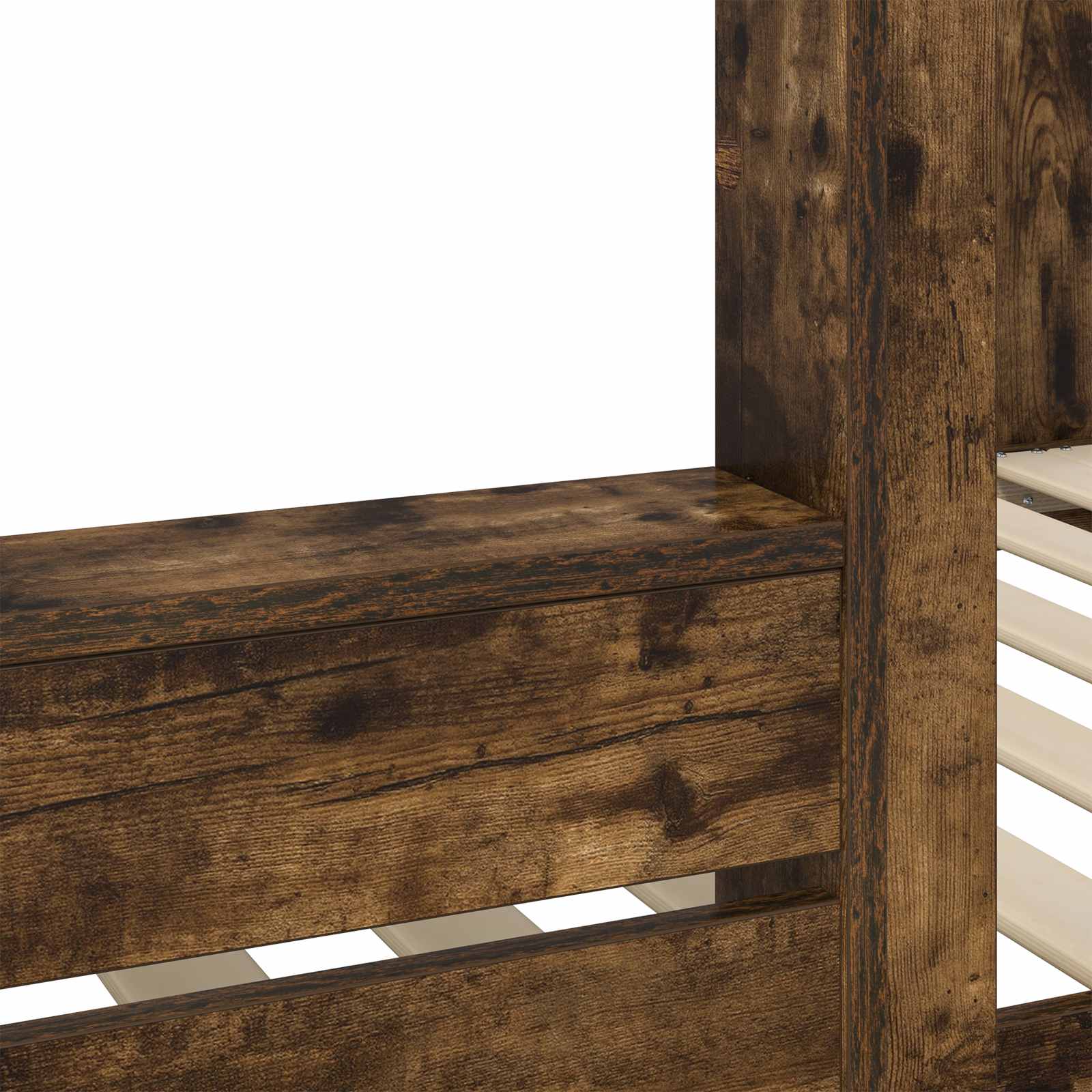 Bunk Bed voor Kinderen Gerookt eiken 100 x 200 cm Bewerkt hout is nu te koop bij PeponiXL, paradijselijk wonen!