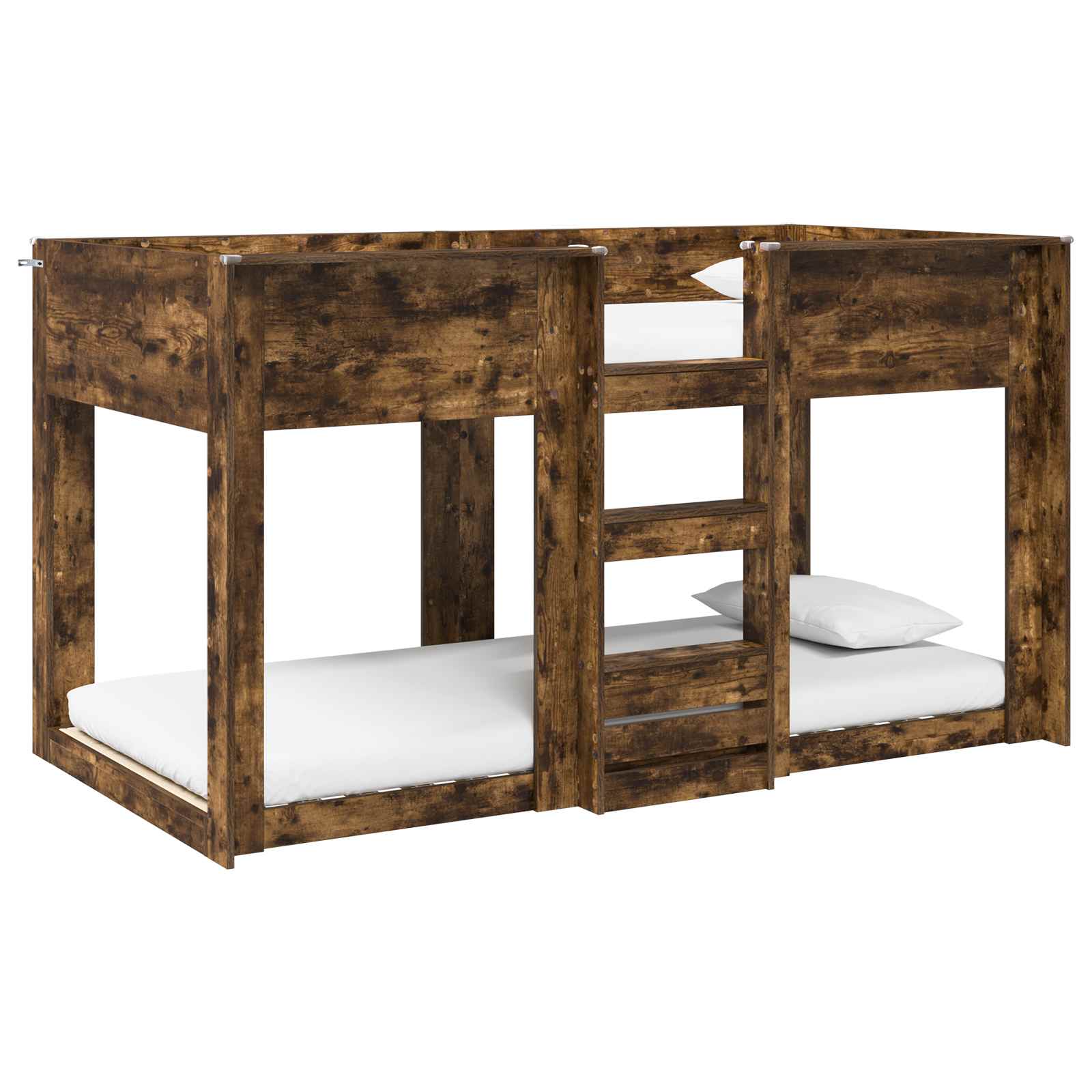 Bunk Bed voor Kinderen Gerookt eiken 100 x 200 cm Bewerkt hout is nu te koop bij PeponiXL, paradijselijk wonen!