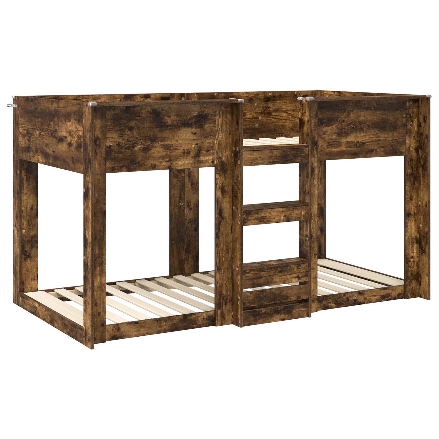 Bunk Bed voor Kinderen Gerookt eiken 100 x 200 cm Bewerkt hout is nu te koop bij PeponiXL, paradijselijk wonen!
