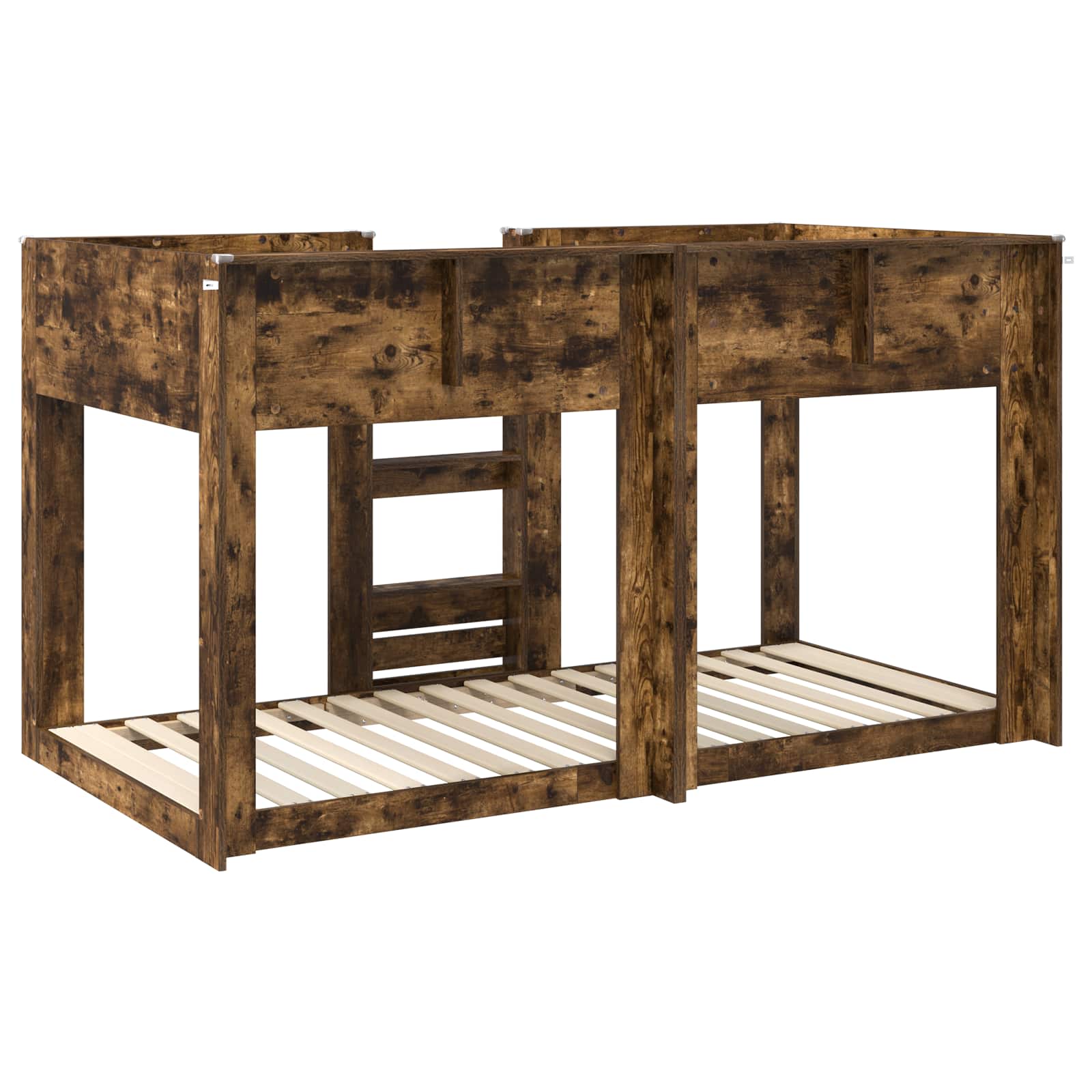 Bunk Bed voor Kinderen Gerookt eiken 100 x 200 cm Bewerkt hout is nu te koop bij PeponiXL, paradijselijk wonen!