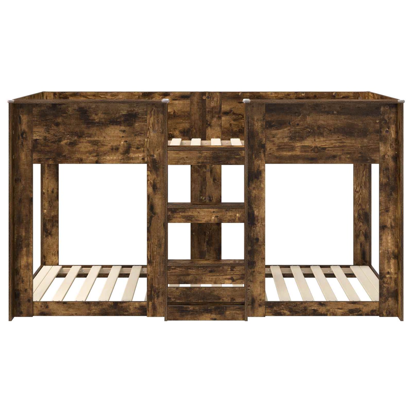 Bunk Bed voor Kinderen Gerookt eiken 100 x 200 cm Bewerkt hout is nu te koop bij PeponiXL, paradijselijk wonen!