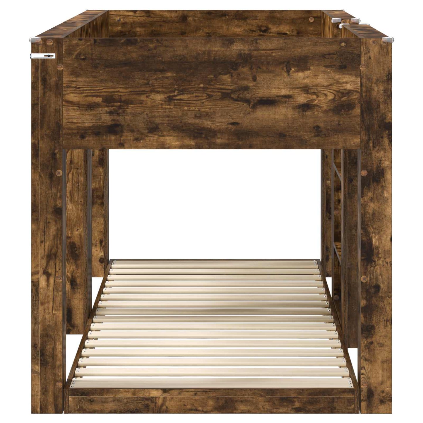 Bunk Bed voor Kinderen Gerookt eiken 100 x 200 cm Bewerkt hout is nu te koop bij PeponiXL, paradijselijk wonen!