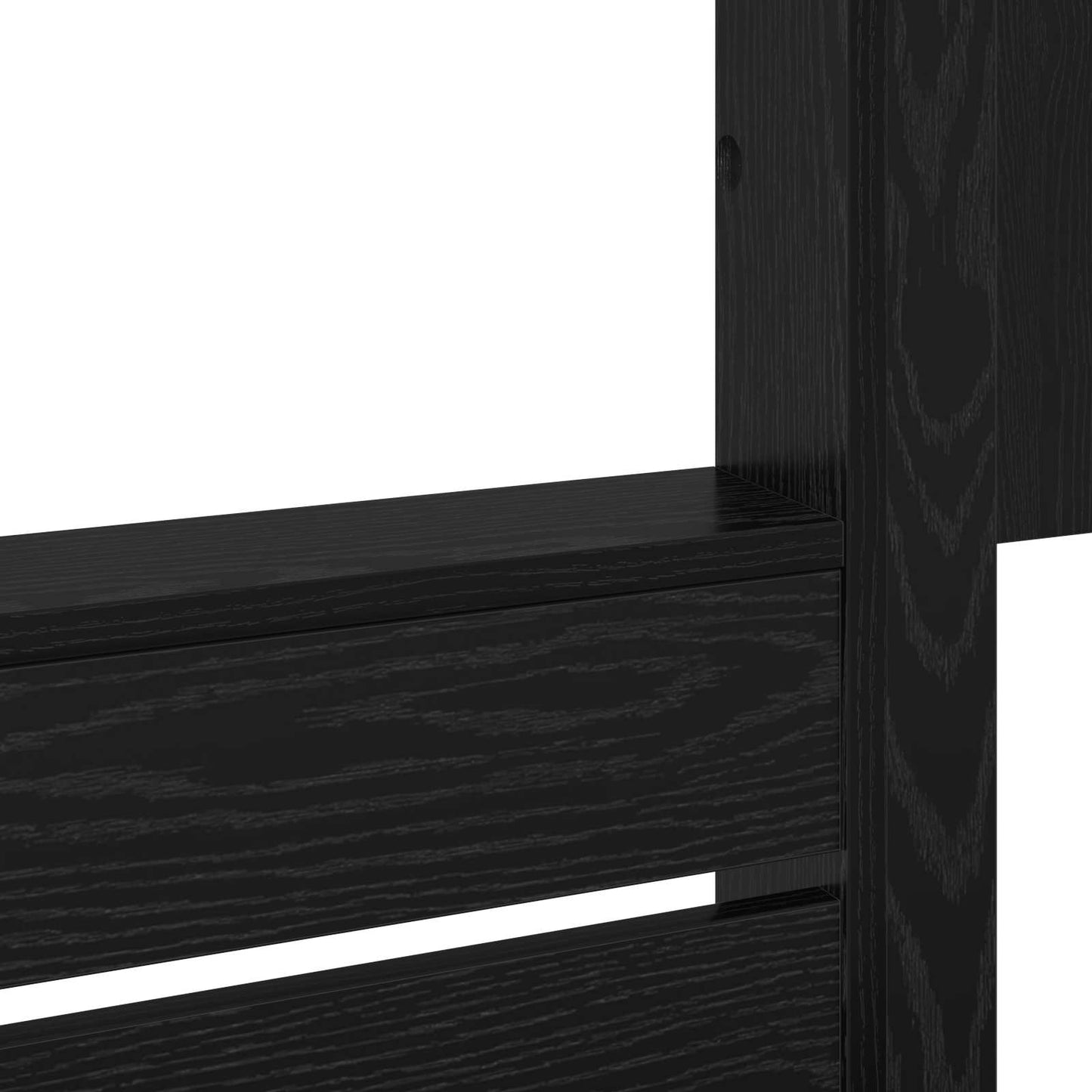 Bunk Bed voor Kinderen Zwart Eiken 100 x 200 cm Bewerkt hout is nu te koop bij PeponiXL, paradijselijk wonen!