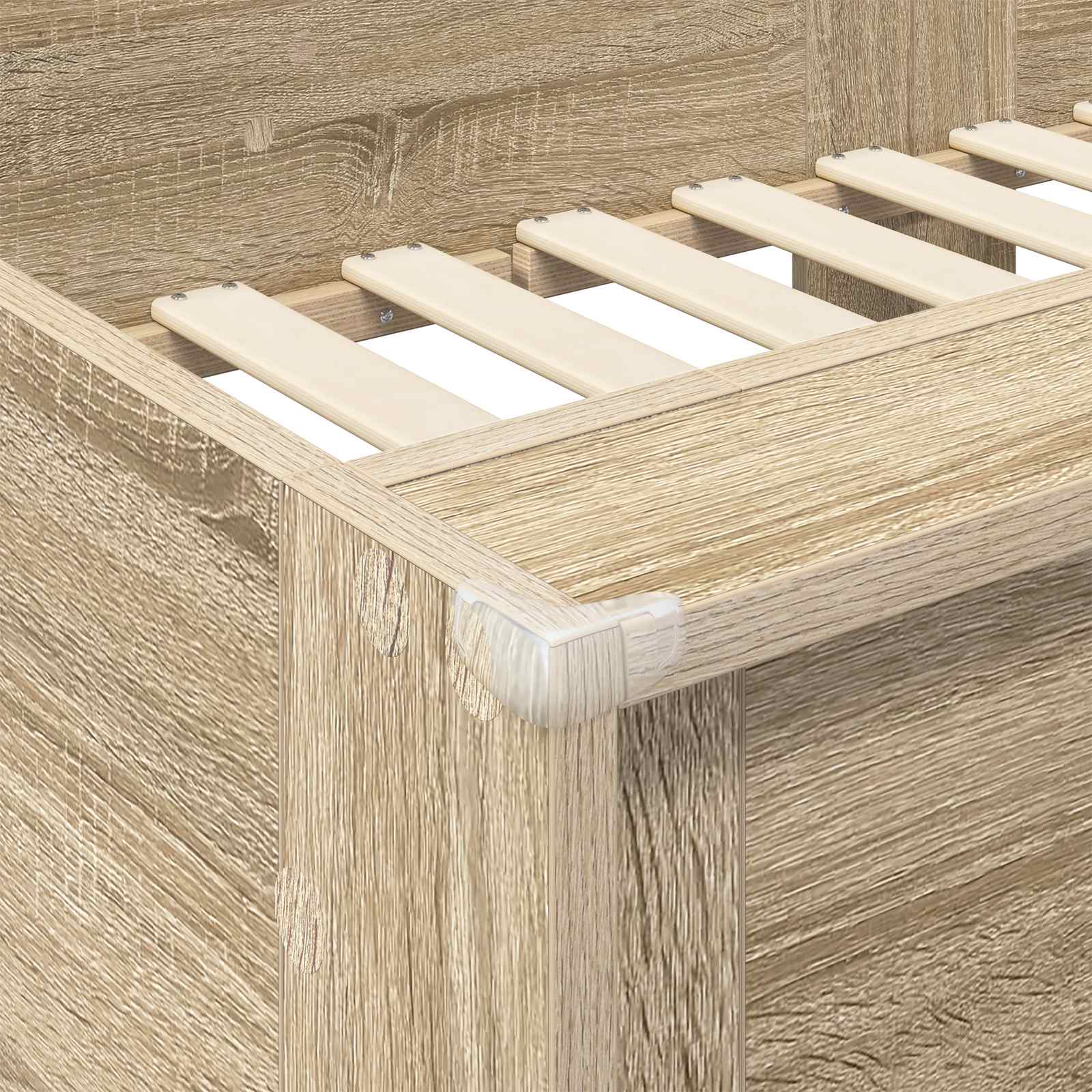 Bunk Bed voor Kinderen Sonoma Eiken 100 x 200 cm Bewerkt hout is nu te koop bij PeponiXL, paradijselijk wonen!