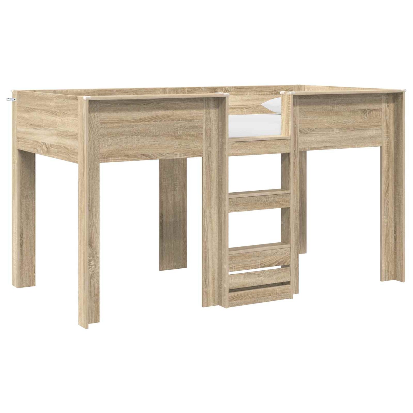 Bunk Bed voor Kinderen Sonoma Eiken 100 x 200 cm Bewerkt hout is nu te koop bij PeponiXL, paradijselijk wonen!