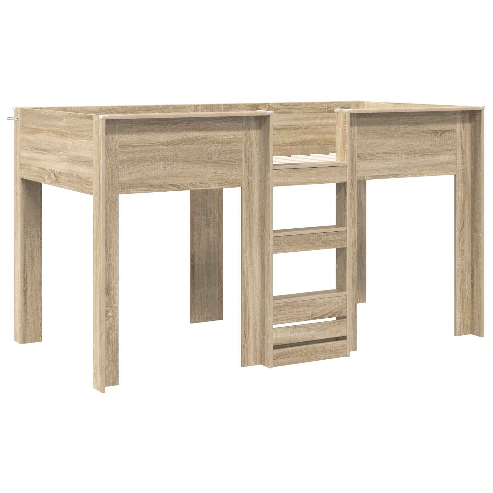 Bunk Bed voor Kinderen Sonoma Eiken 100 x 200 cm Bewerkt hout is nu te koop bij PeponiXL, paradijselijk wonen!