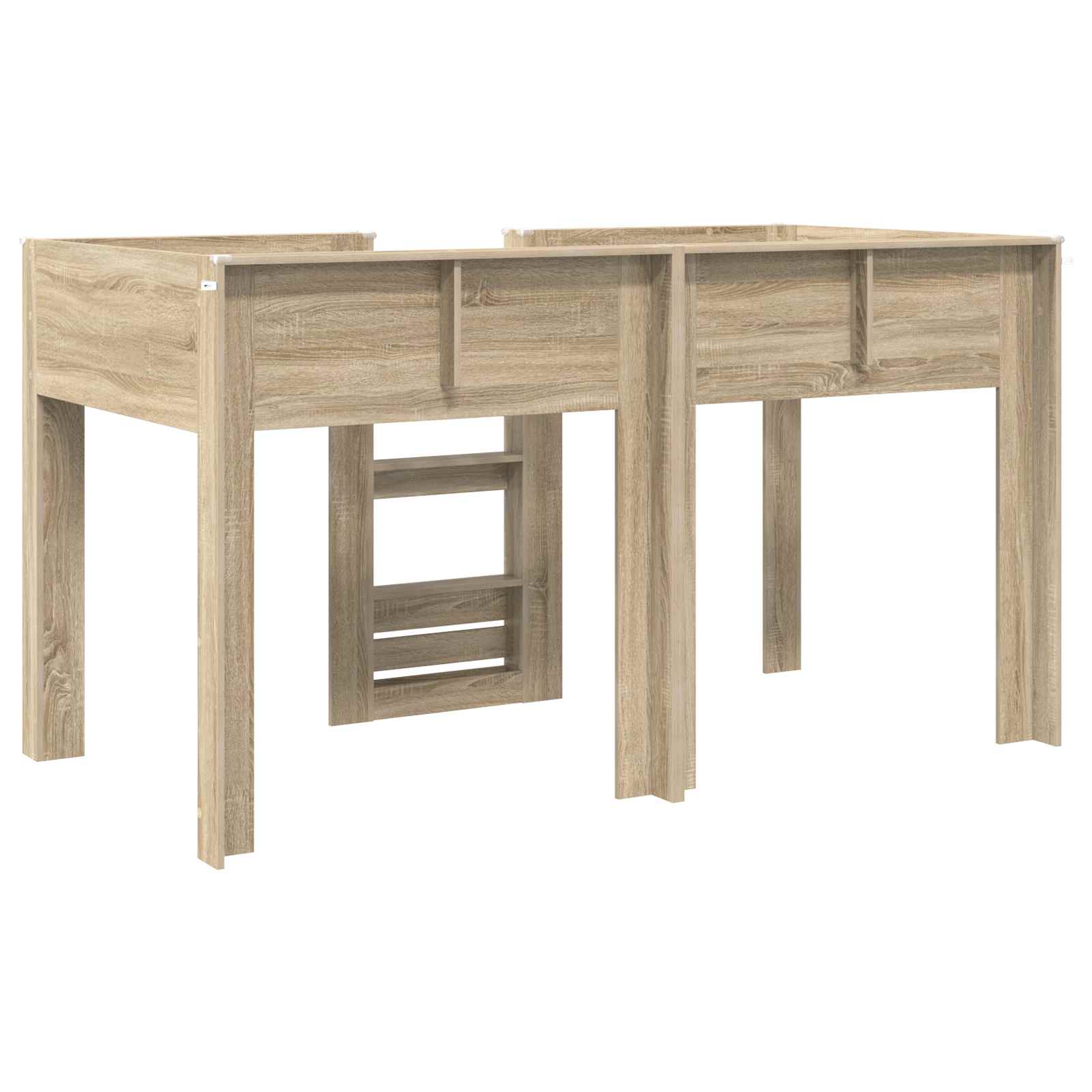 Bunk Bed voor Kinderen Sonoma Eiken 100 x 200 cm Bewerkt hout is nu te koop bij PeponiXL, paradijselijk wonen!