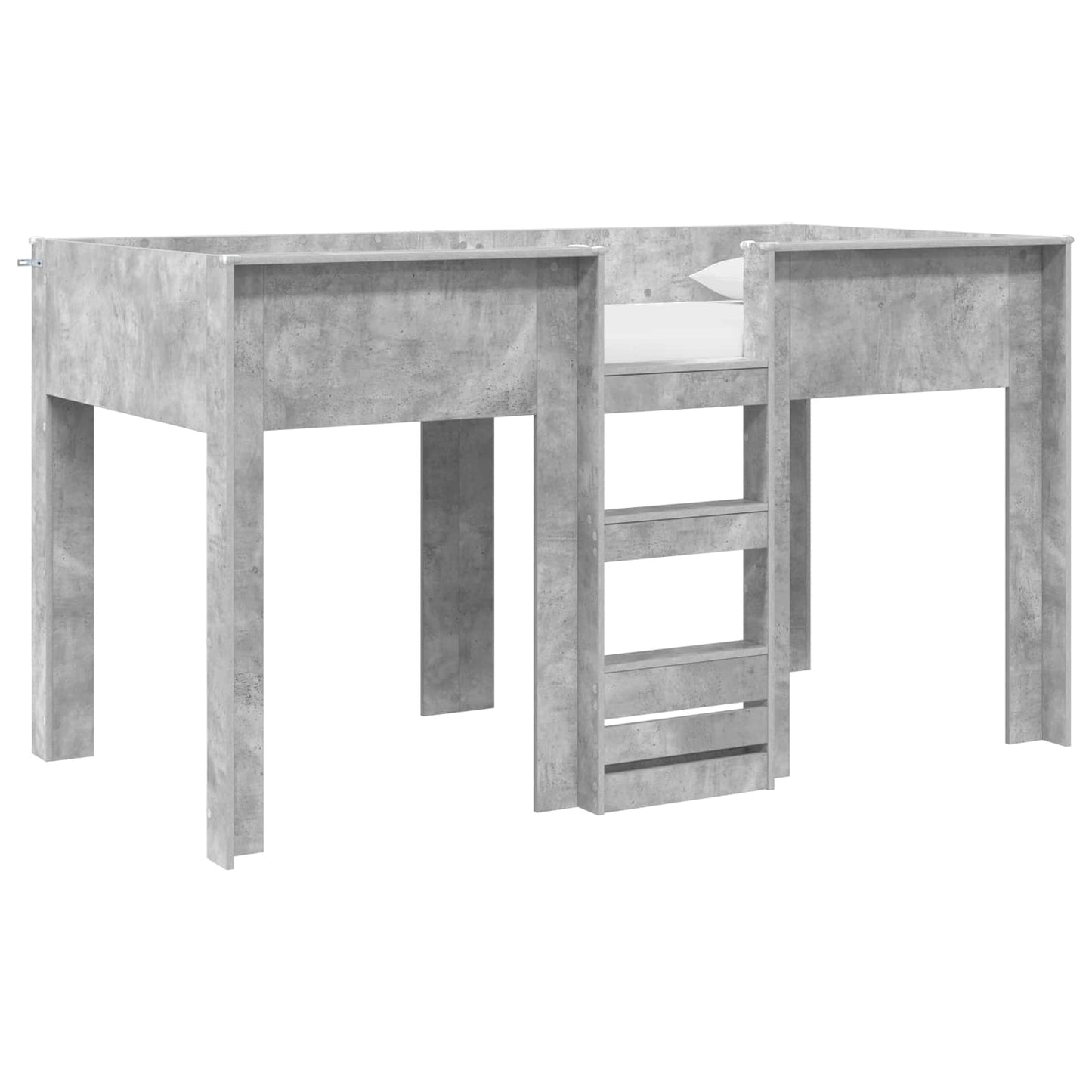Bunk Bed voor Kinderen Beton Grijs 100 x 200 cm Bewerkt hout is nu te koop bij PeponiXL, paradijselijk wonen!