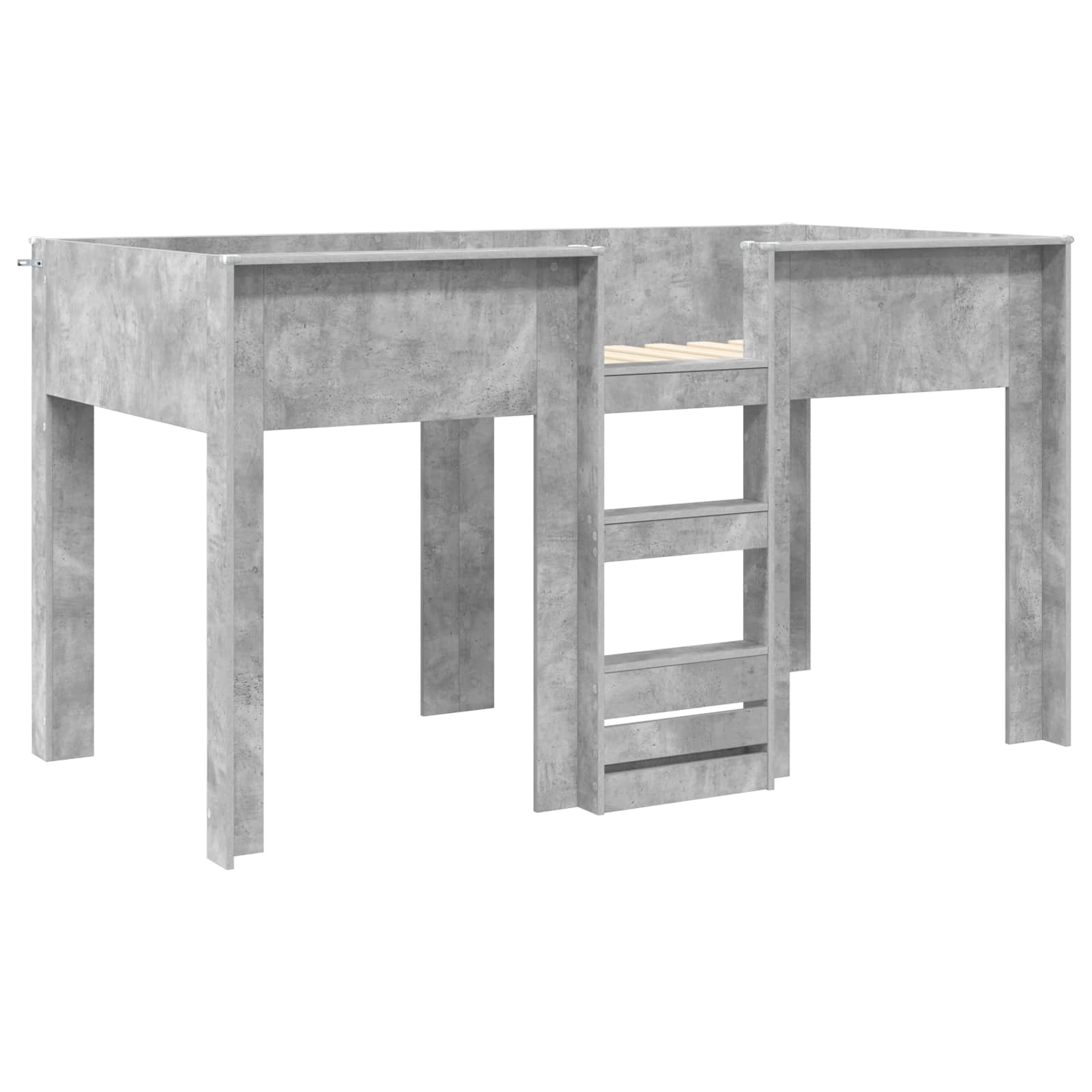 Bunk Bed voor Kinderen Beton Grijs 100 x 200 cm Bewerkt hout is nu te koop bij PeponiXL, paradijselijk wonen!