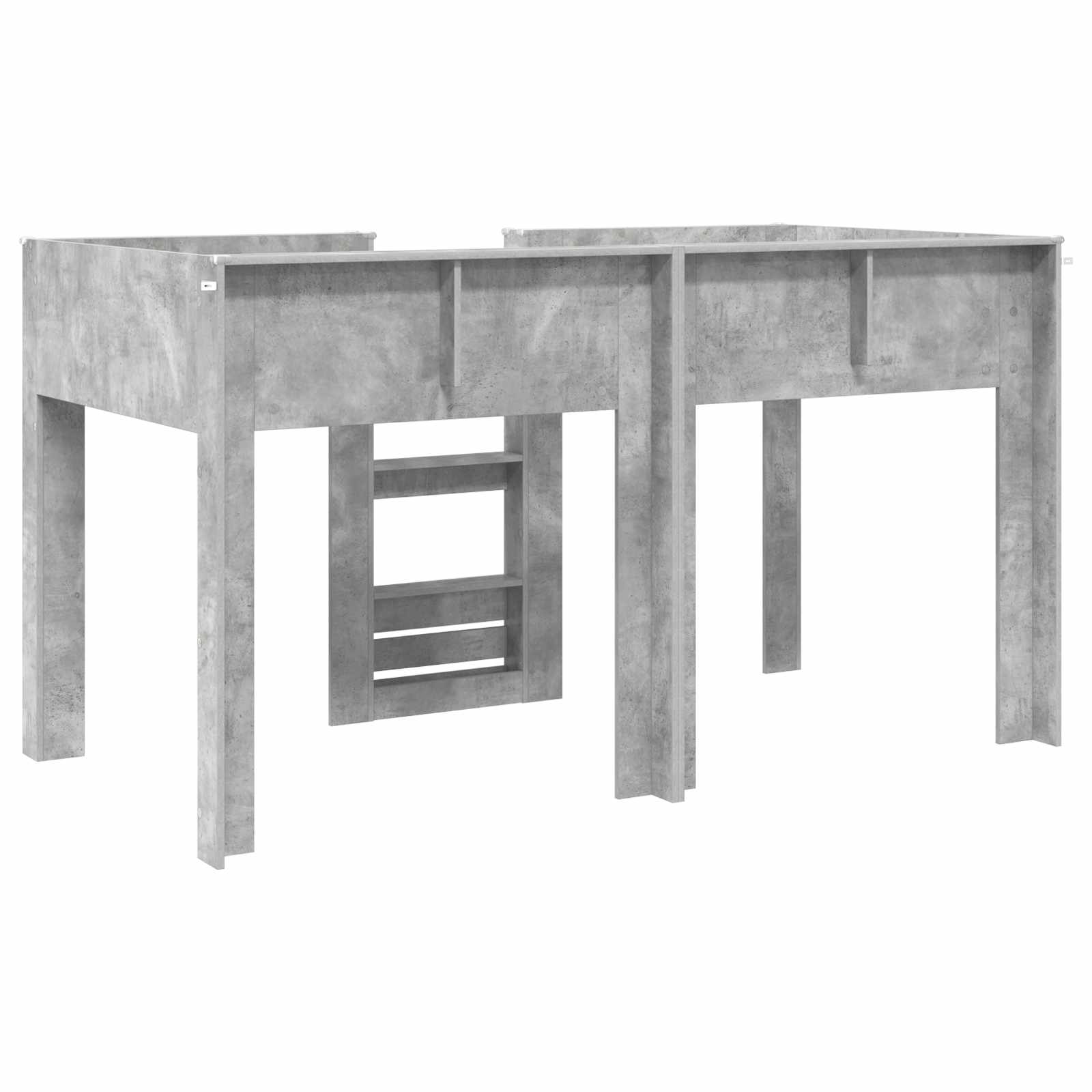 Bunk Bed voor Kinderen Beton Grijs 100 x 200 cm Bewerkt hout is nu te koop bij PeponiXL, paradijselijk wonen!