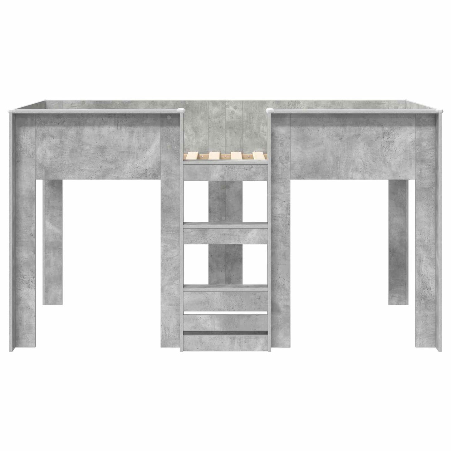 Bunk Bed voor Kinderen Beton Grijs 100 x 200 cm Bewerkt hout is nu te koop bij PeponiXL, paradijselijk wonen!