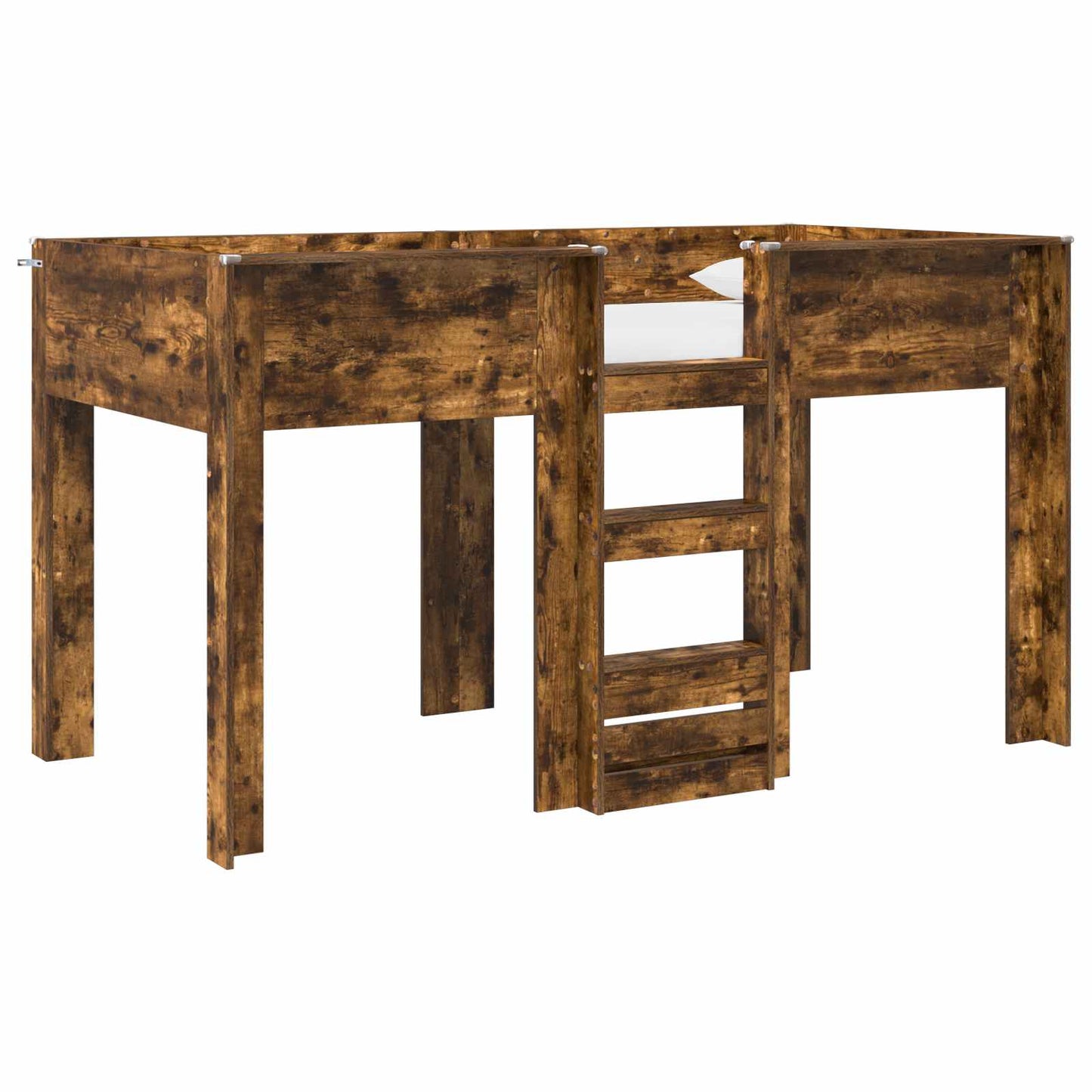 Bunk Bed voor Kinderen Gerookt eiken 100 x 200 cm Bewerkt hout is nu te koop bij PeponiXL, paradijselijk wonen!