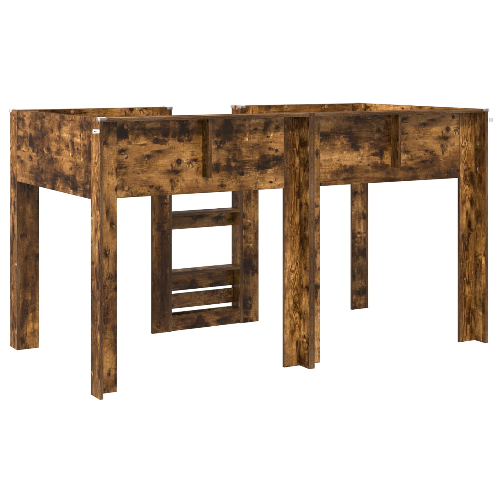 Bunk Bed voor Kinderen Gerookt eiken 100 x 200 cm Bewerkt hout is nu te koop bij PeponiXL, paradijselijk wonen!