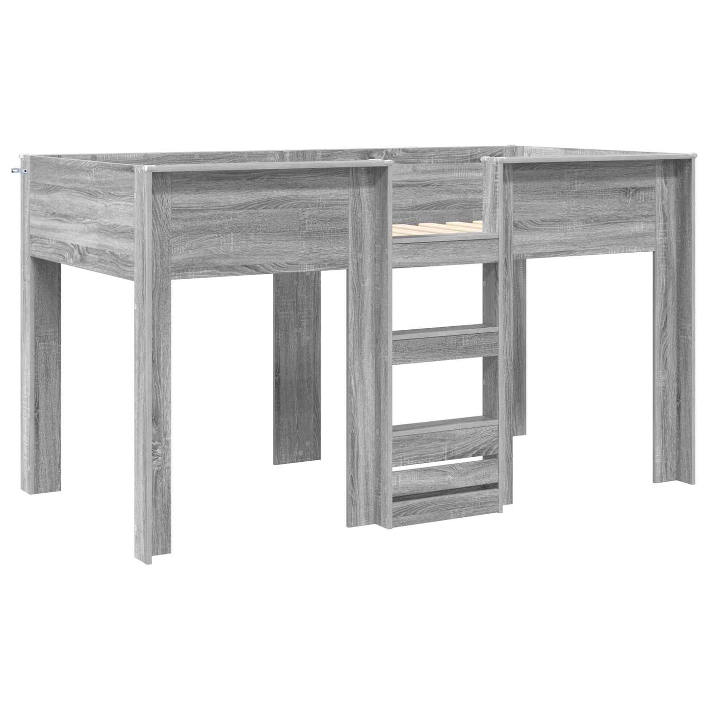 Bunk Bed voor Kinderen Grijs Sonoma 100 x 200 cm Bewerkt hout is nu te koop bij PeponiXL, paradijselijk wonen!