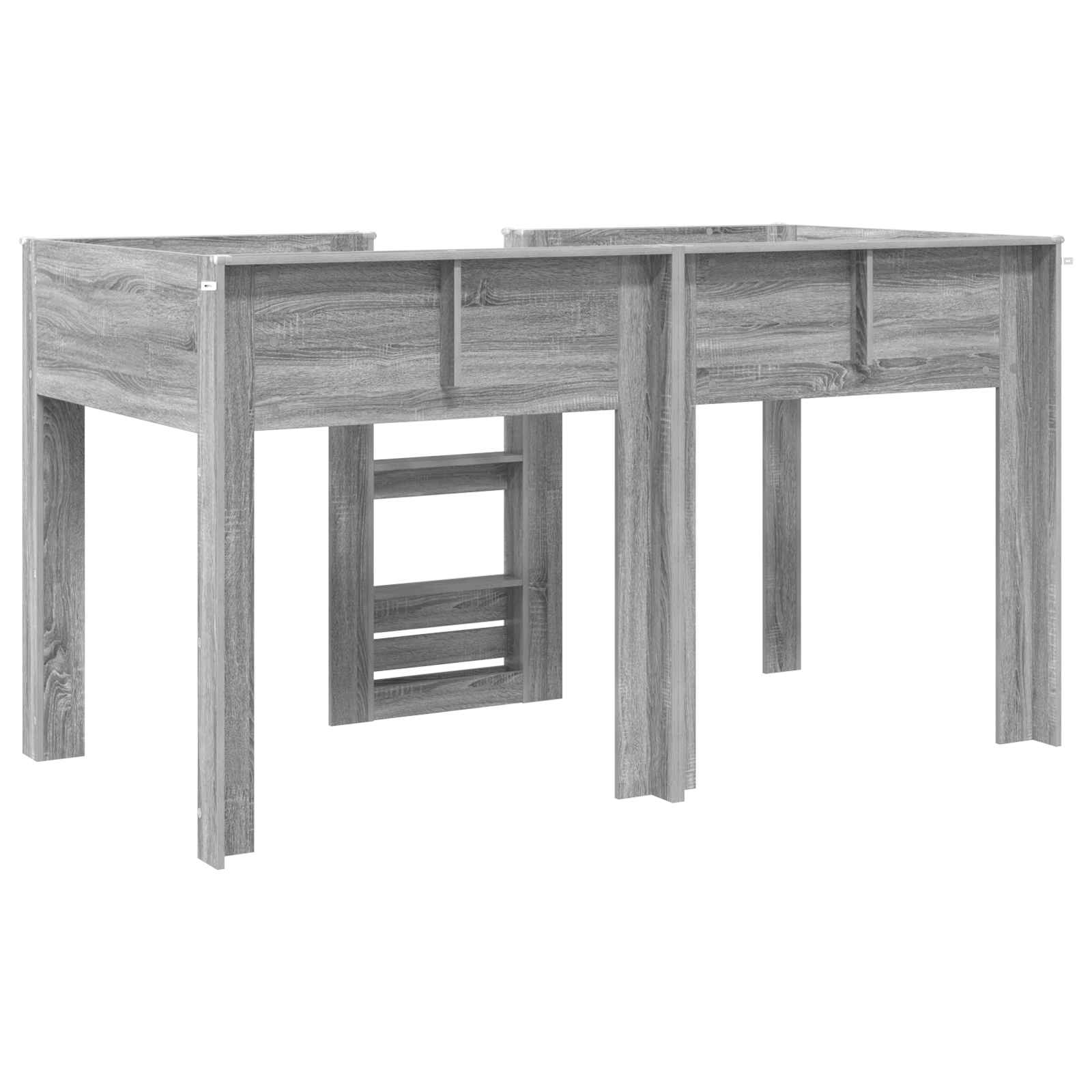 Bunk Bed voor Kinderen Grijs Sonoma 100 x 200 cm Bewerkt hout is nu te koop bij PeponiXL, paradijselijk wonen!