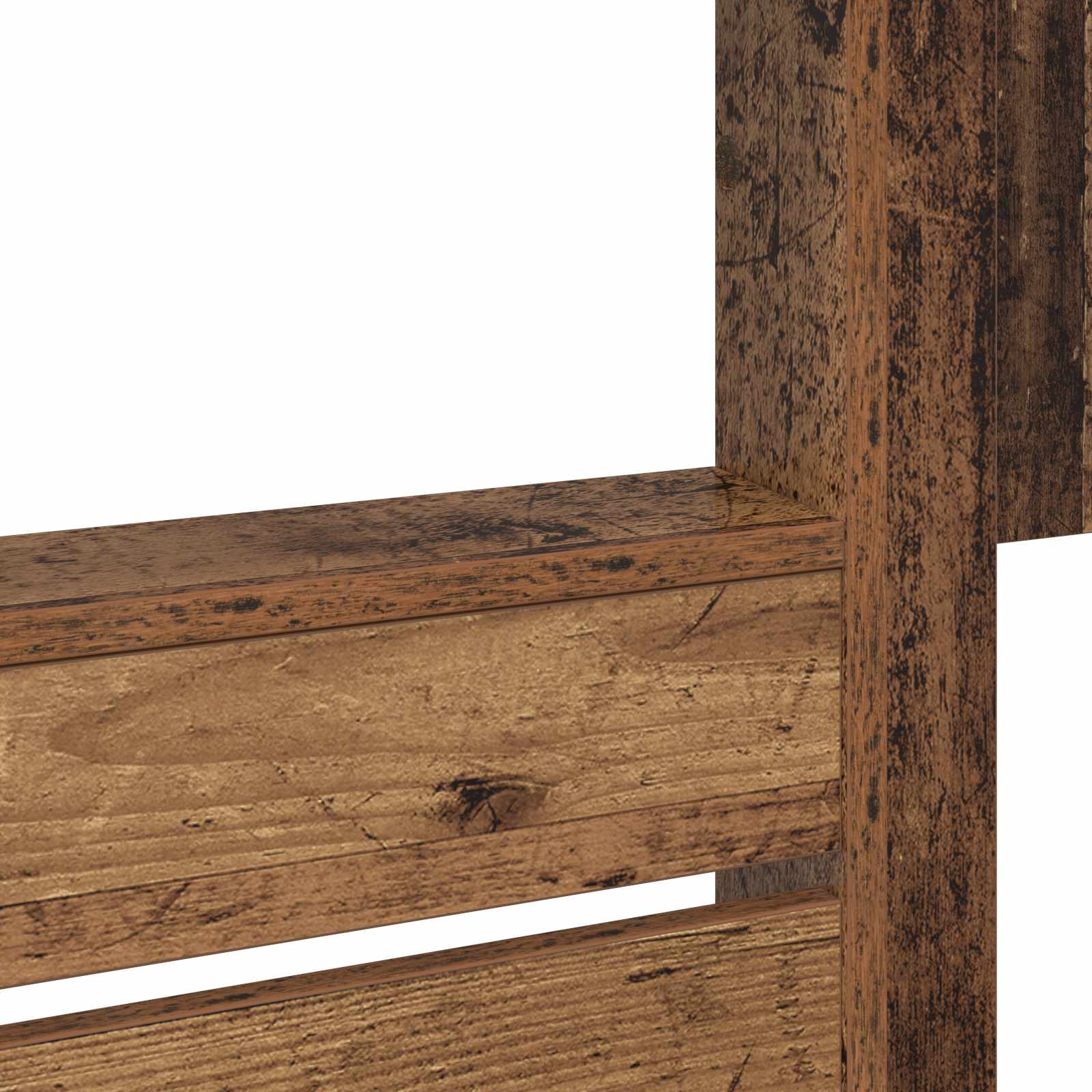 Bunk Bed voor Kinderen Oudhout 100 x 200 cm Bewerkt hout is nu te koop bij PeponiXL, paradijselijk wonen!