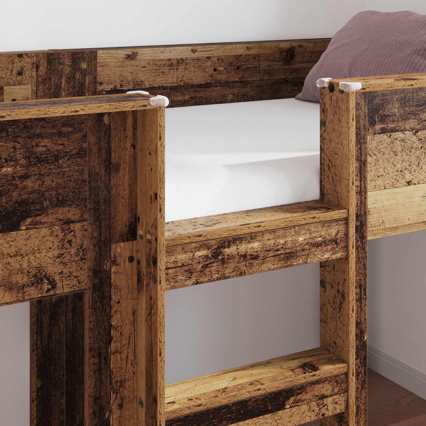 Bunk Bed voor Kinderen Oudhout 100 x 200 cm Bewerkt hout is nu te koop bij PeponiXL, paradijselijk wonen!