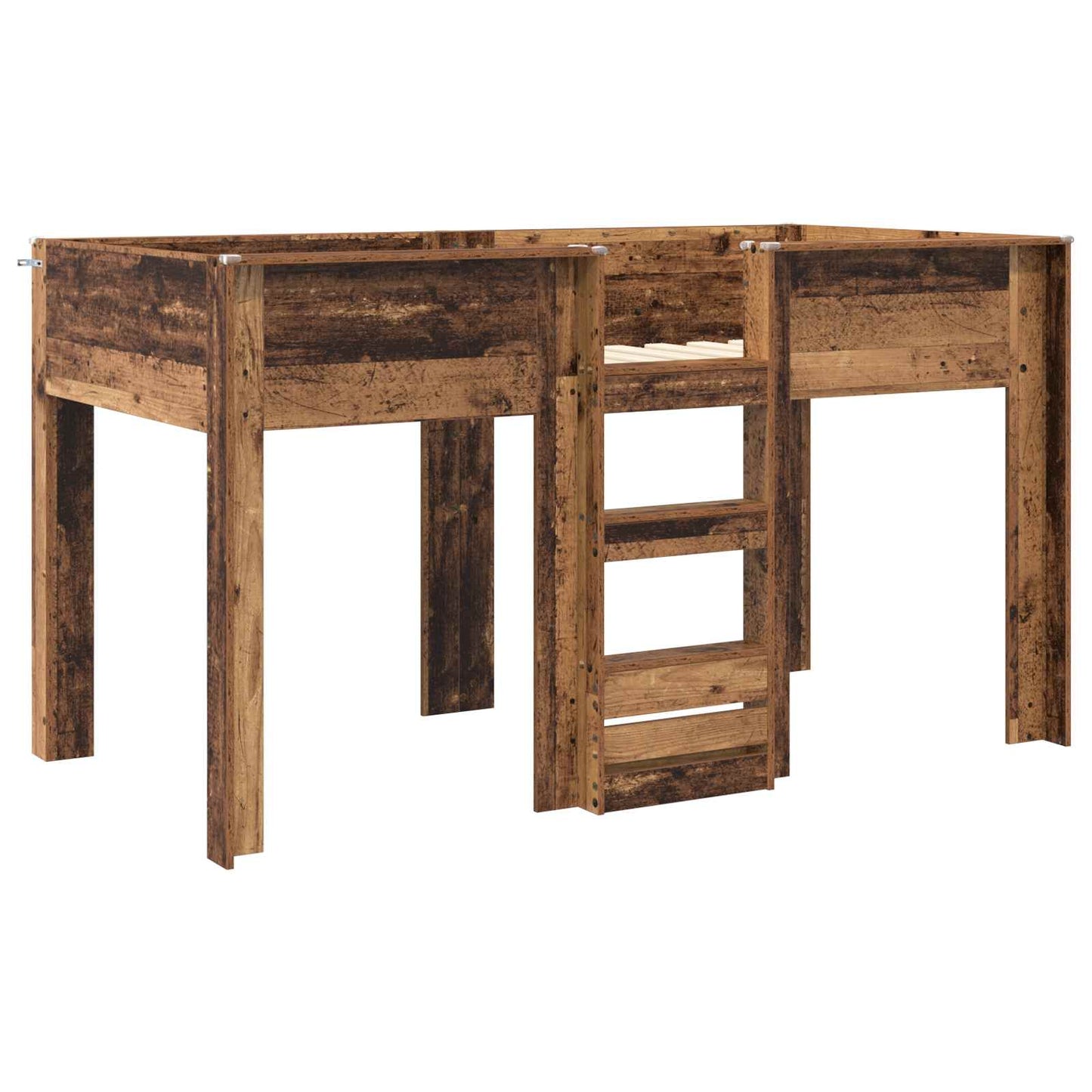 Bunk Bed voor Kinderen Oudhout 100 x 200 cm Bewerkt hout is nu te koop bij PeponiXL, paradijselijk wonen!
