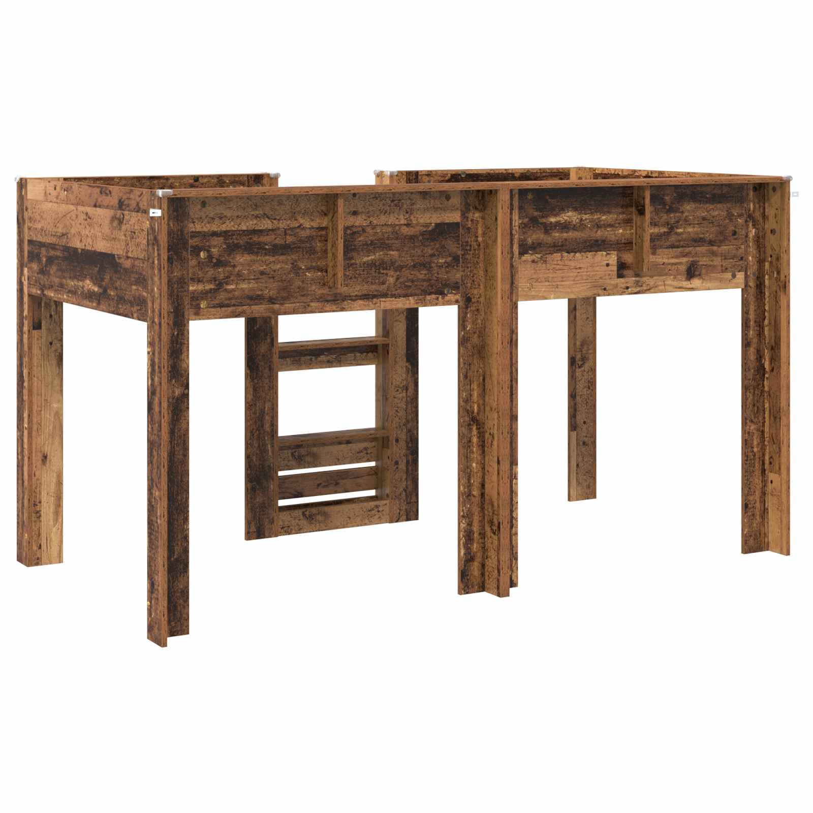 Bunk Bed voor Kinderen Oudhout 100 x 200 cm Bewerkt hout is nu te koop bij PeponiXL, paradijselijk wonen!