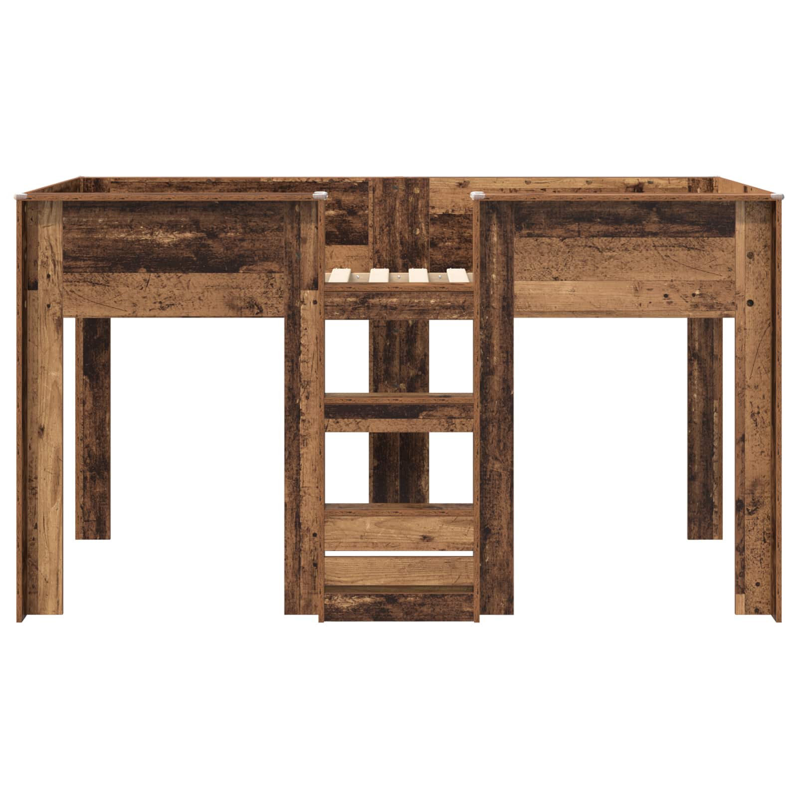 Bunk Bed voor Kinderen Oudhout 100 x 200 cm Bewerkt hout is nu te koop bij PeponiXL, paradijselijk wonen!