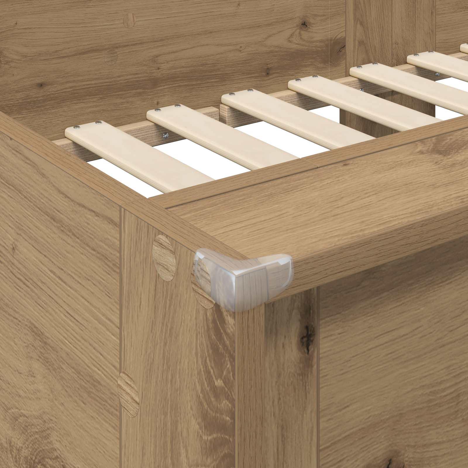 Bunk Bed voor Kinderen Artisan Eiken 100 x 200 cm Bewerkt hout is nu te koop bij PeponiXL, paradijselijk wonen!