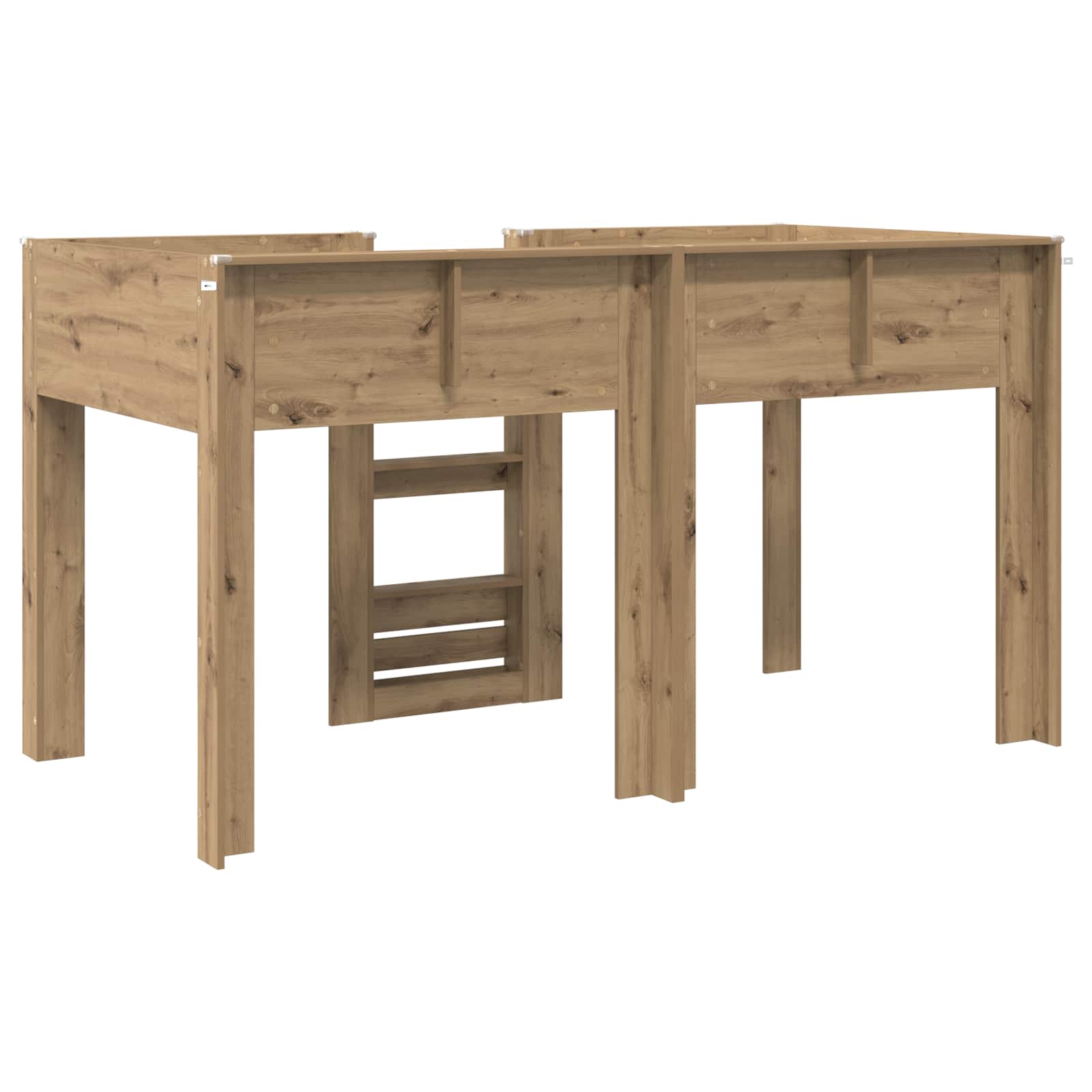 Bunk Bed voor Kinderen Artisan Eiken 100 x 200 cm Bewerkt hout is nu te koop bij PeponiXL, paradijselijk wonen!