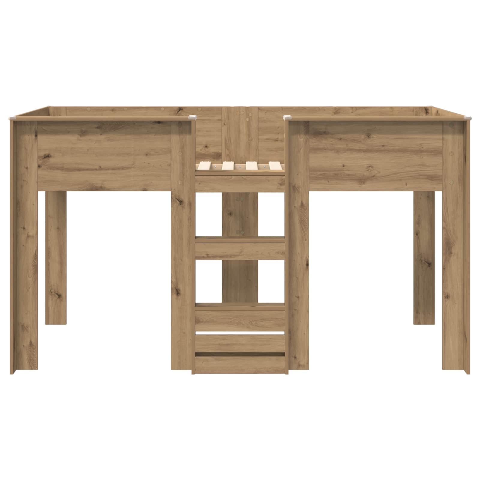 Bunk Bed voor Kinderen Artisan Eiken 100 x 200 cm Bewerkt hout is nu te koop bij PeponiXL, paradijselijk wonen!
