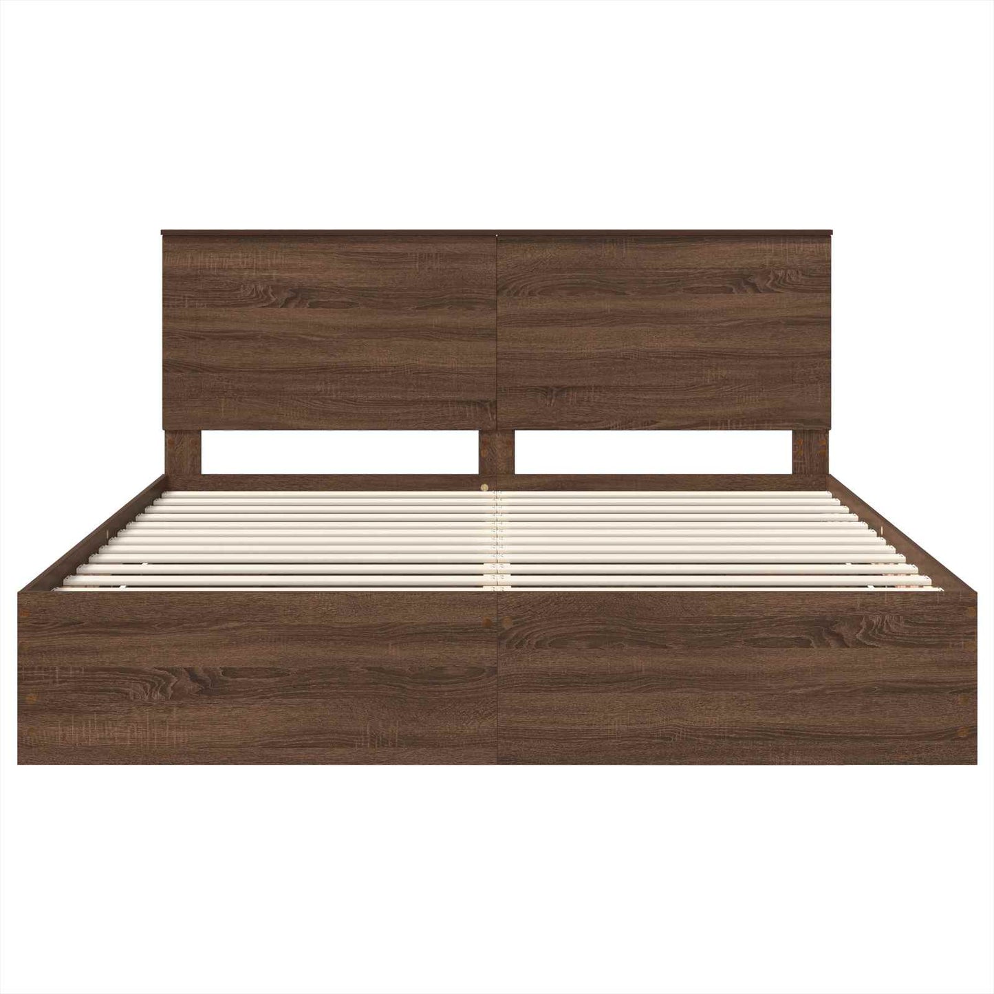 Bedframe met lade Bruin Eiken 200 x 200 cm Ingenieurshout