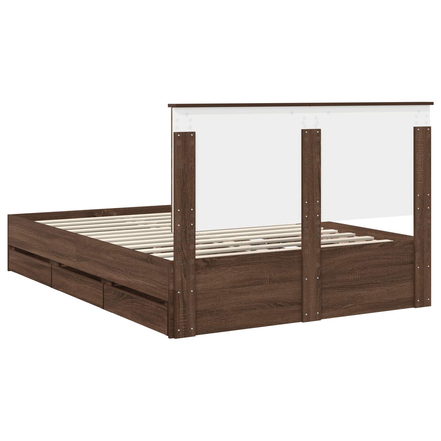 Bedframe met lade Bruin Eiken 160 x 200 cm Ingenieurshout