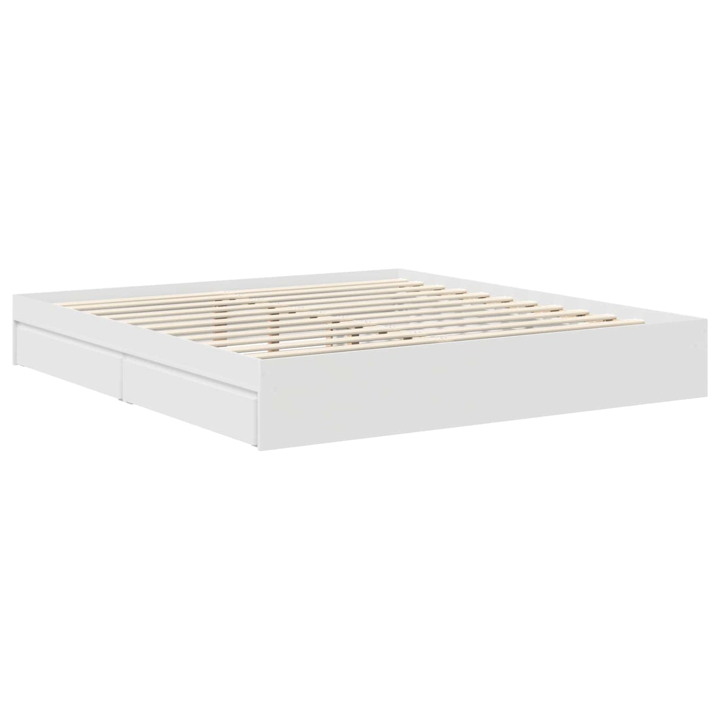 Opslag bed met hoofdeinde Wit 180 x 200 cm Bewerkt hout is nu te koop bij PeponiXL, paradijselijk wonen!