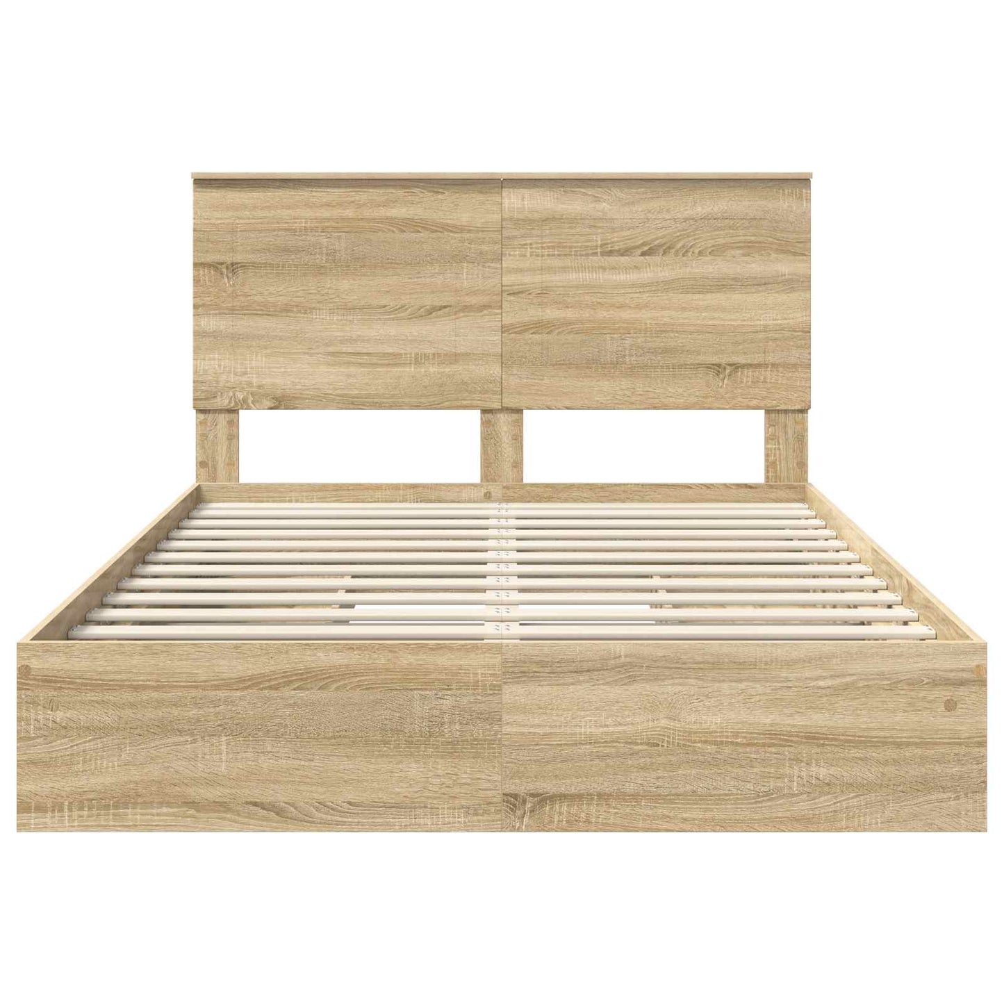 Opslag bed met lade Sonoma Eiken 160 x 200 cm Bewerkt hout is nu te koop bij PeponiXL, paradijselijk wonen!