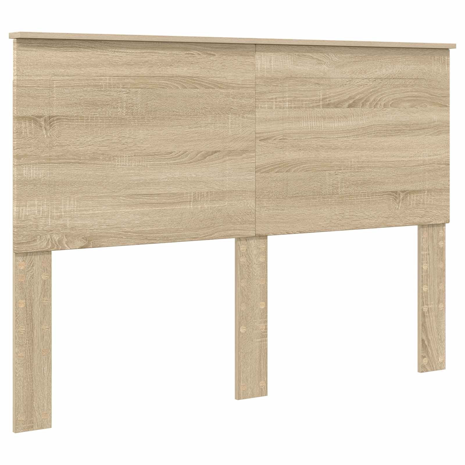 Bedframe met hoofdeinde Sonoma Eiken 140 x 190 cm Bewerkt hout is nu te koop bij PeponiXL, paradijselijk wonen!