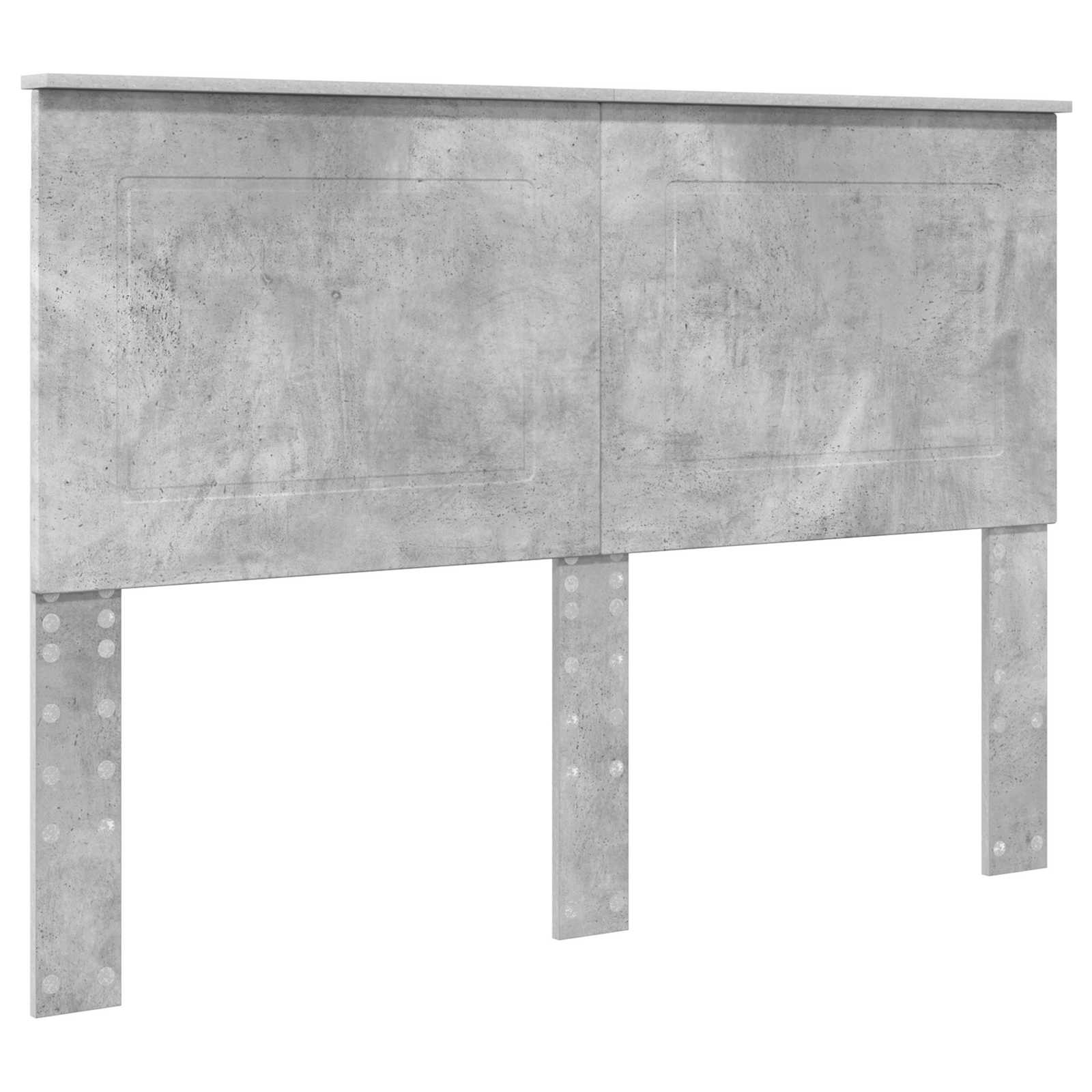 Bedframe met hoofdeinde Beton Grijs 140 x 190 cm Bewerkt hout is nu te koop bij PeponiXL, paradijselijk wonen!