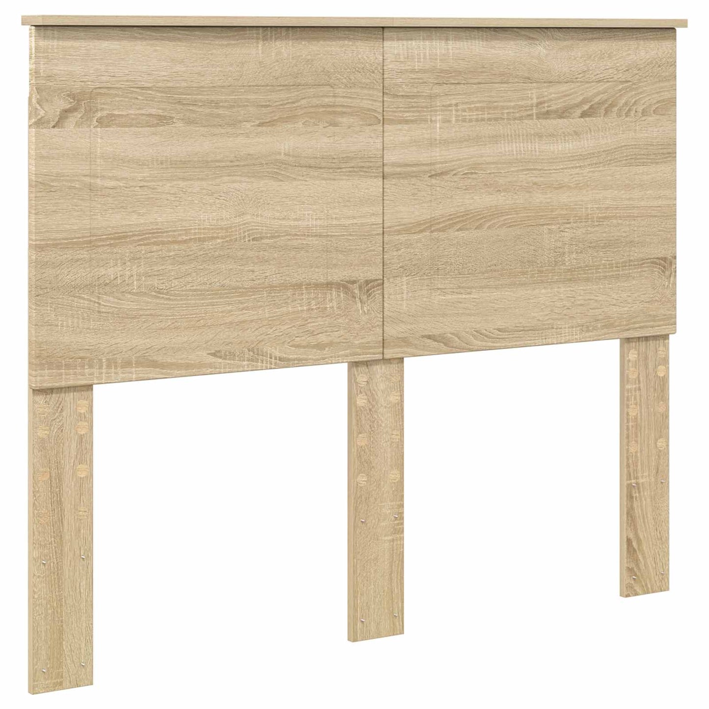 Bedframe met hoofdeinde Sonoma Eiken 135 x 190 cm Bewerkt hout is nu te koop bij PeponiXL, paradijselijk wonen!