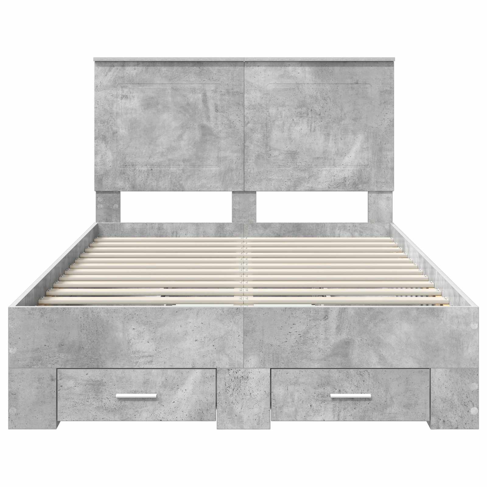 Bedframe met hoofdeinde Beton Grijs 120 x 190 cm Bewerkt hout is nu te koop bij PeponiXL, paradijselijk wonen!