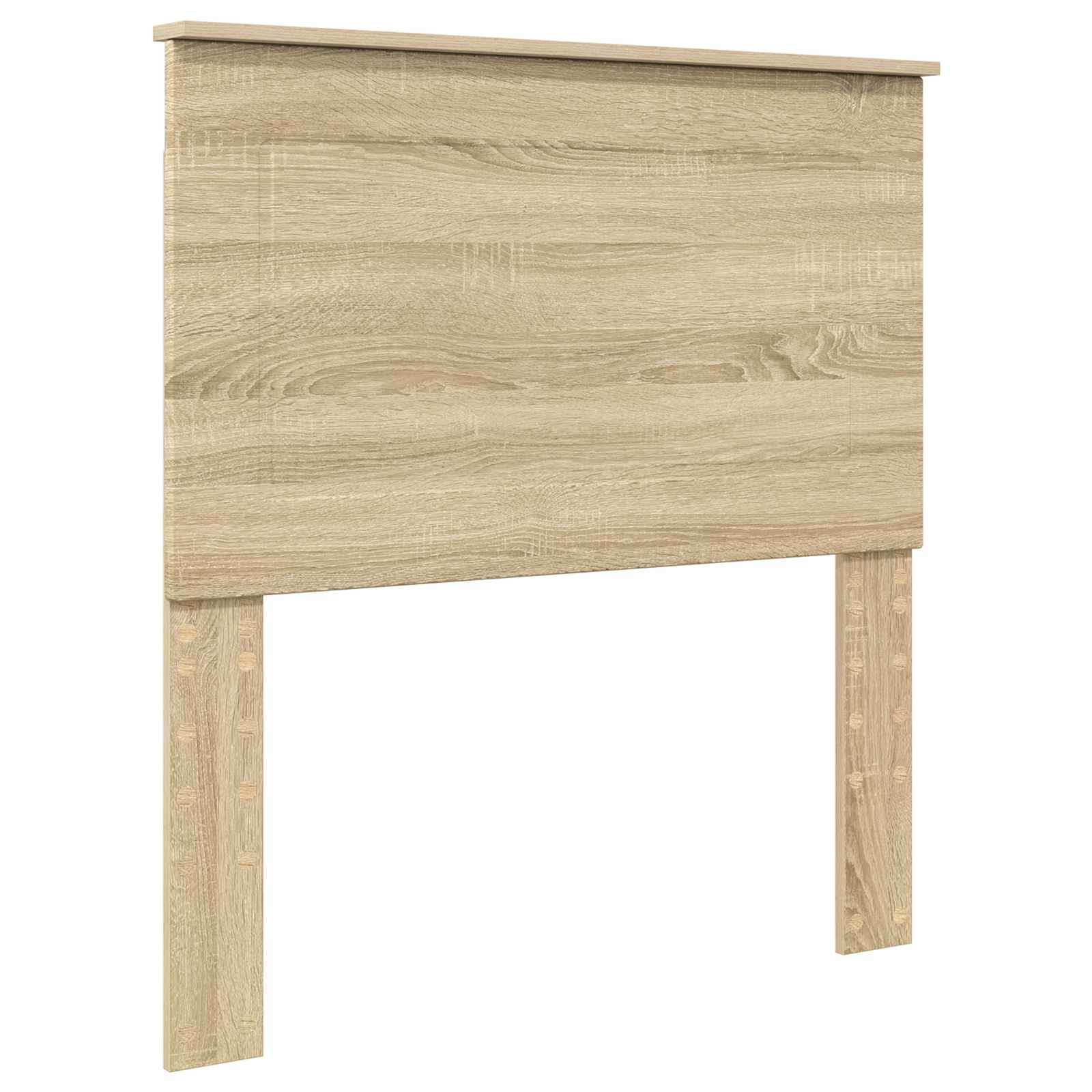 Bedframe met hoofdeinde Sonoma Eiken 90 x 190 cm Bewerkt hout is nu te koop bij PeponiXL, paradijselijk wonen!