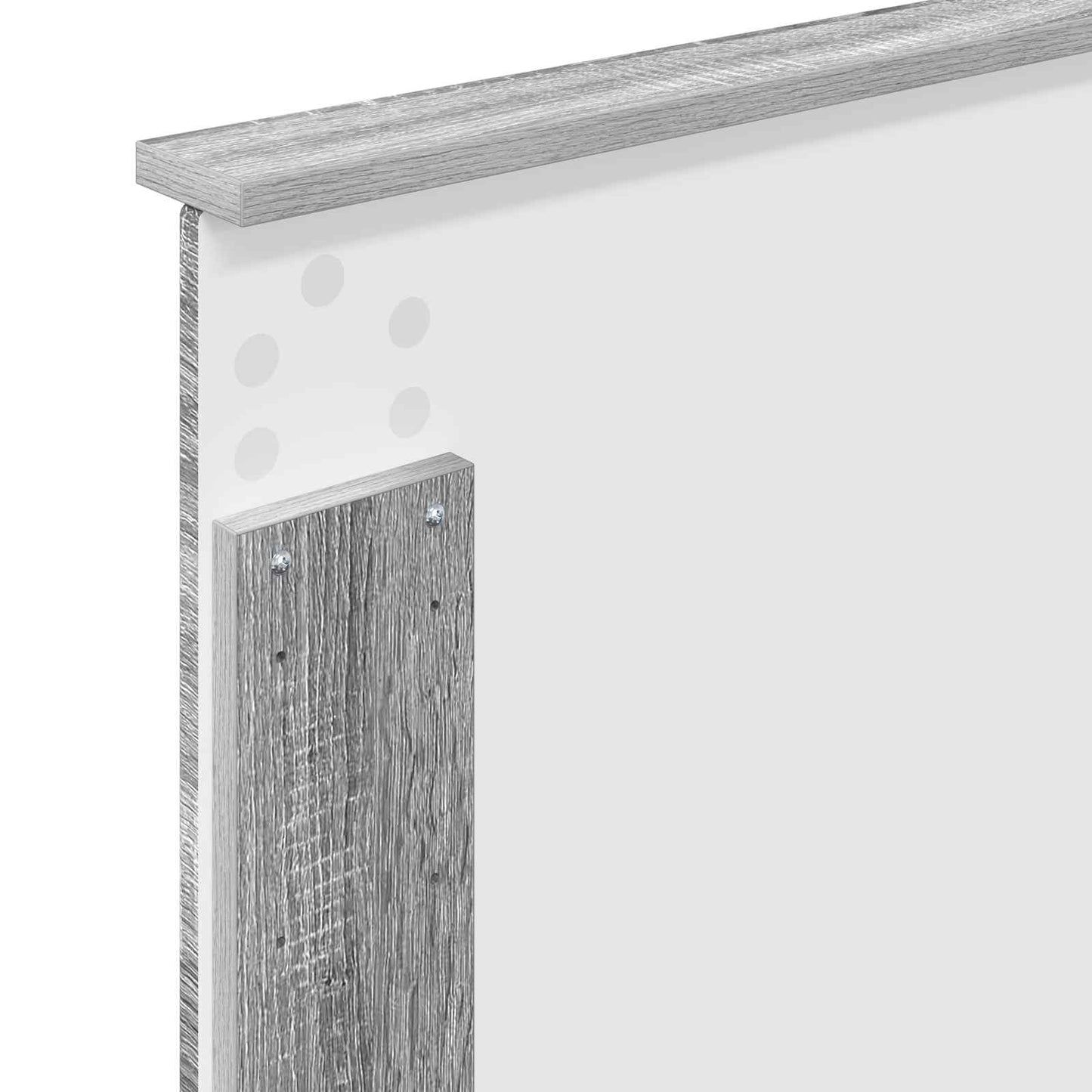 Bedframe met hoofdeinde Grijs Sonoma 90 x 190 cm Bewerkt hout is nu te koop bij PeponiXL, paradijselijk wonen!