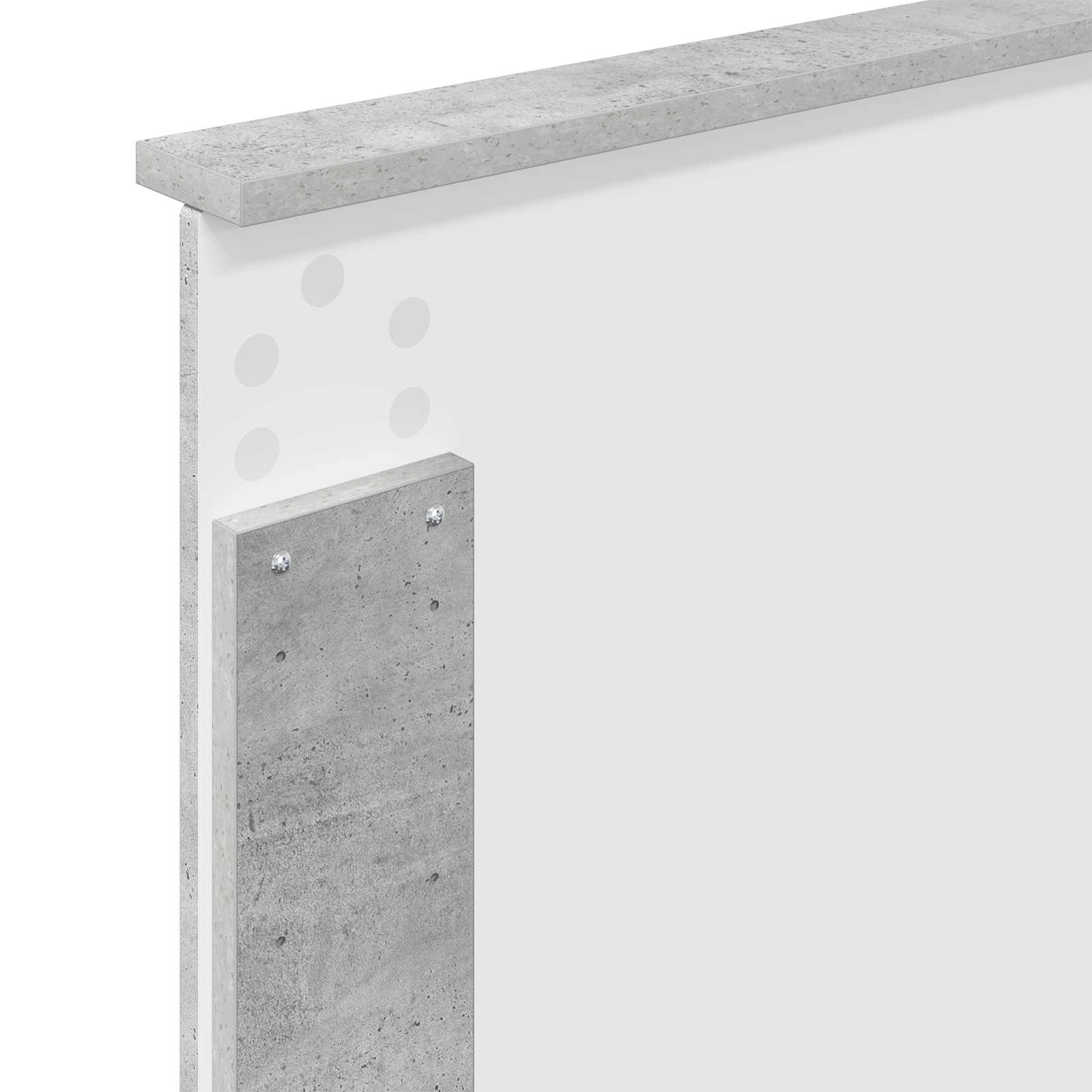 Bedframe met hoofdeinde Beton Grijs 90 x 200 cm Bewerkt hout is nu te koop bij PeponiXL, paradijselijk wonen!