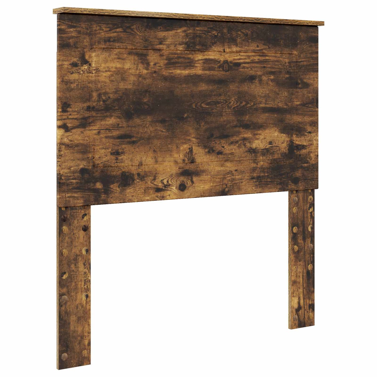 Bedframe met hoofdeinde Gerookt eiken 90 x 200 cm Bewerkt hout is nu te koop bij PeponiXL, paradijselijk wonen!