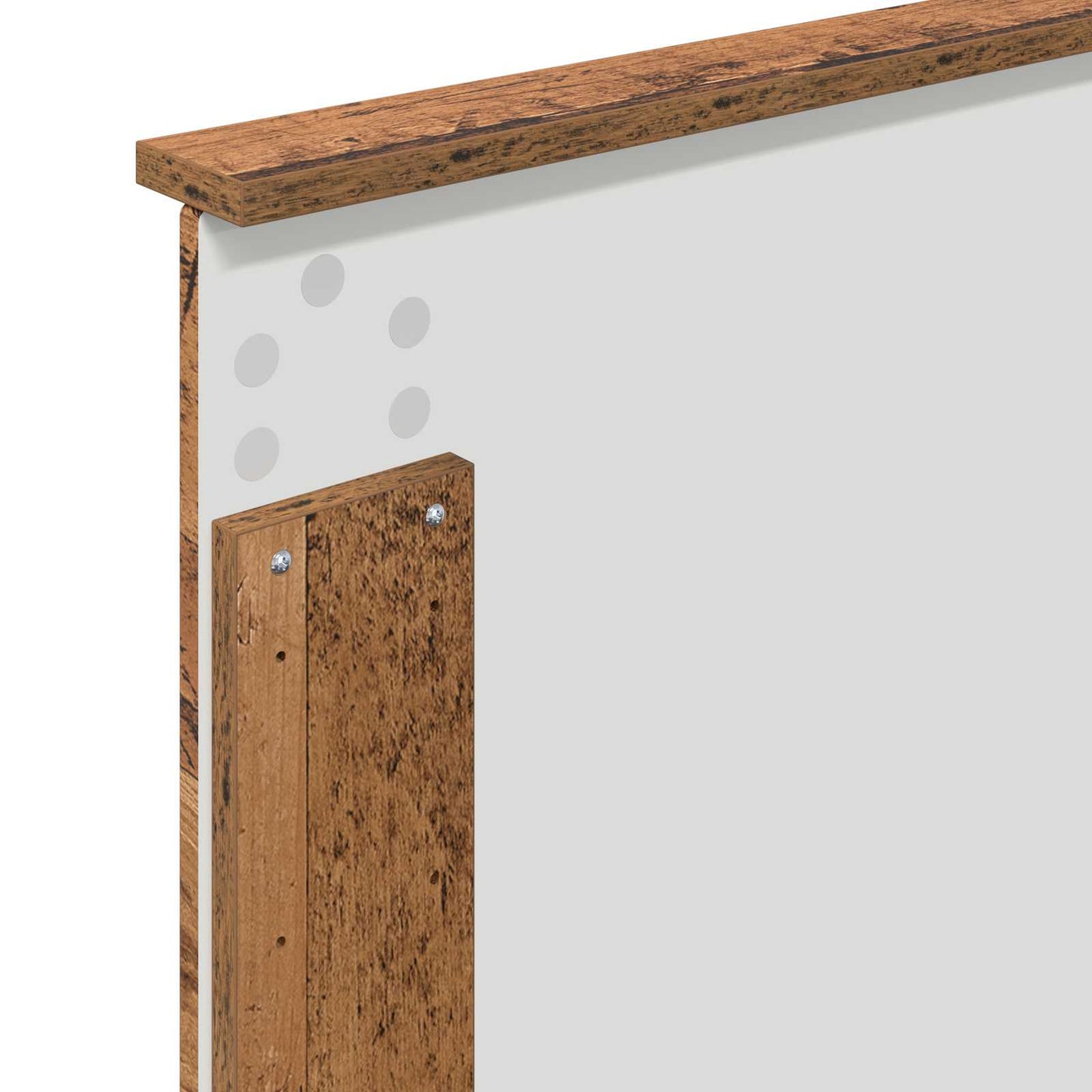 Bedframe met hoofdeinde Oudhout 90 x 200 cm Bewerkt hout is nu te koop bij PeponiXL, paradijselijk wonen!